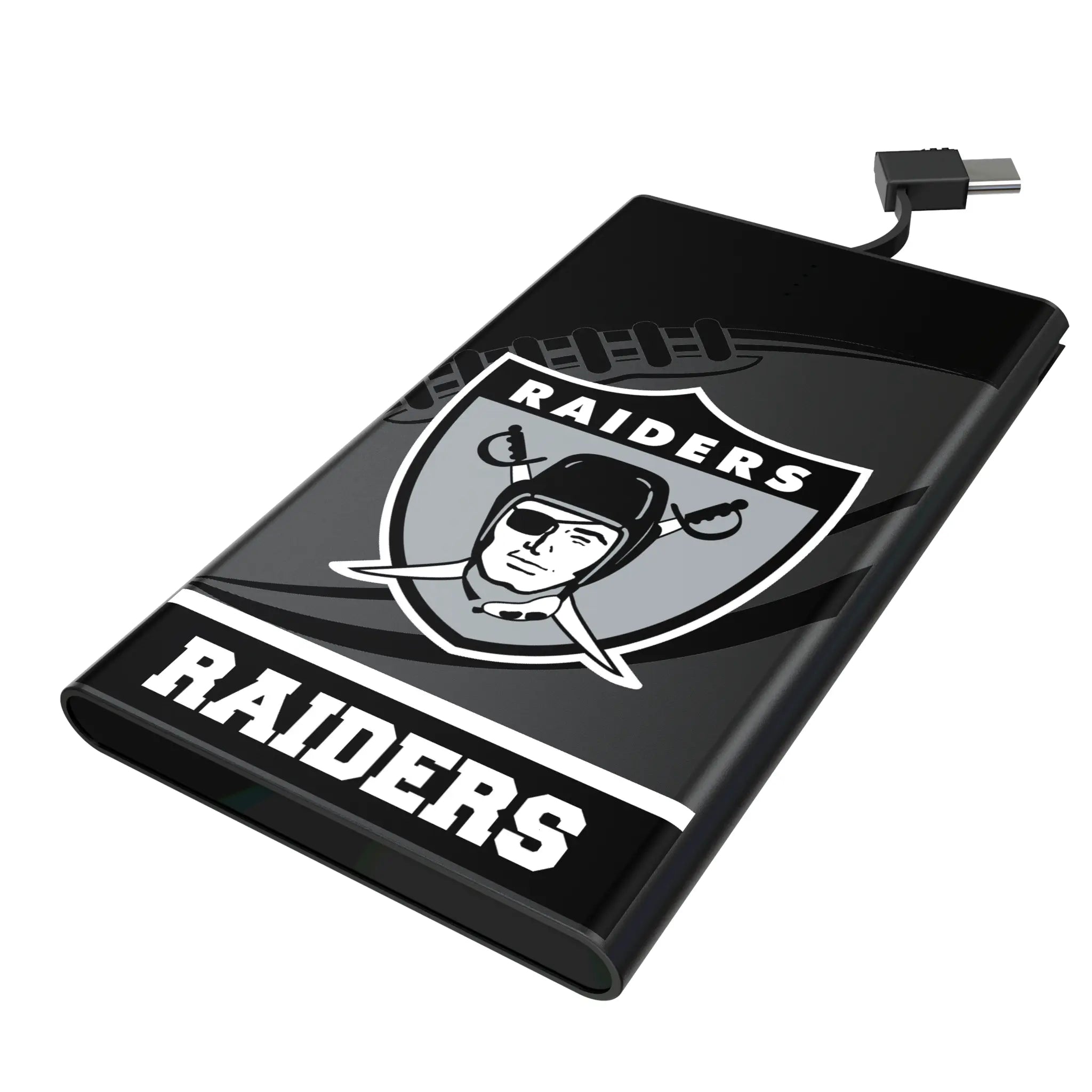 Oakland Raiders 1963 Historic Collection Passtime 5000mAh Flat Power Bank