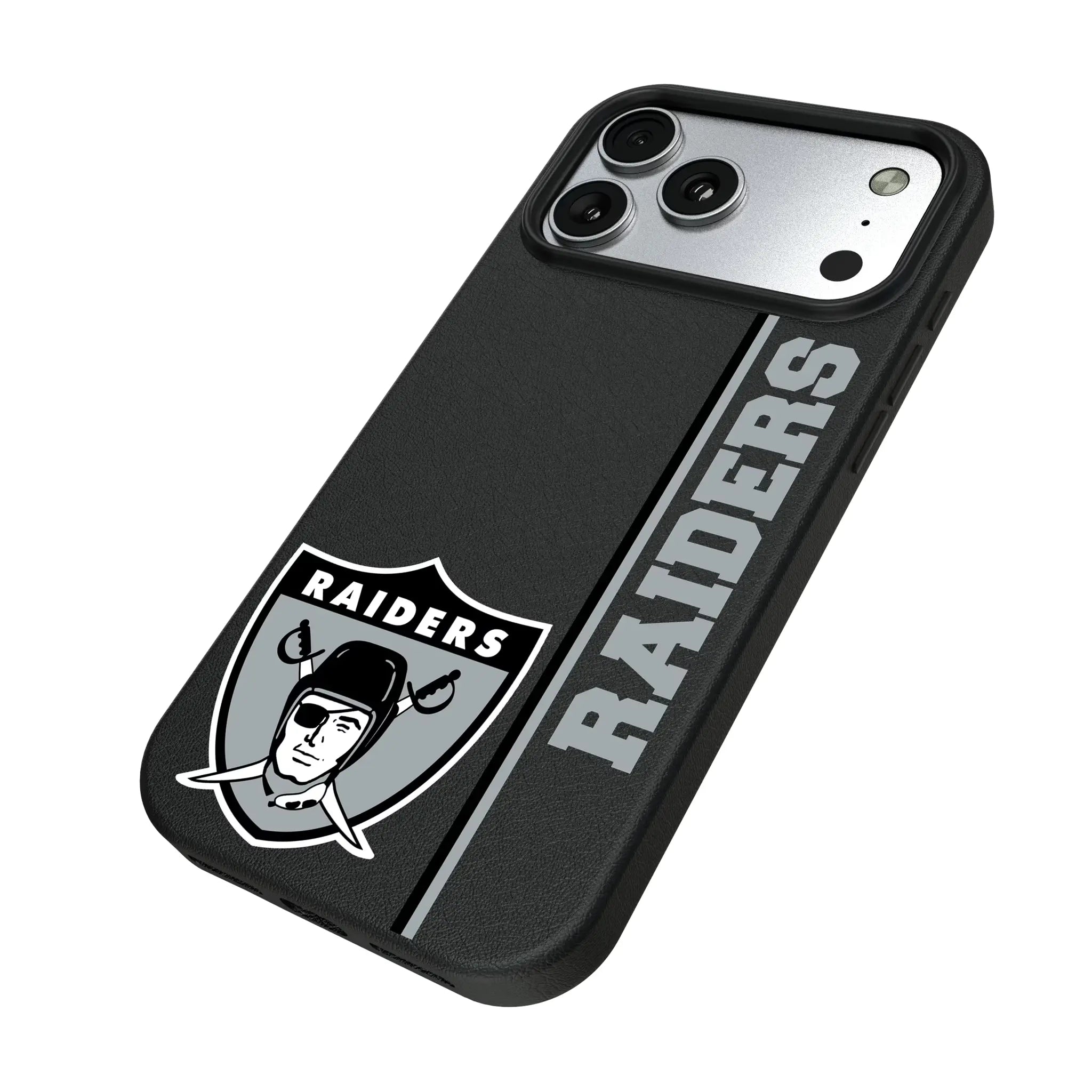 Oakland Raiders 1963 Historic Collection Sidebar iPhone MagSafe Compatible Phone Case for Apple iPhone - Isometric View#Device_iPhone 17 Pro Max