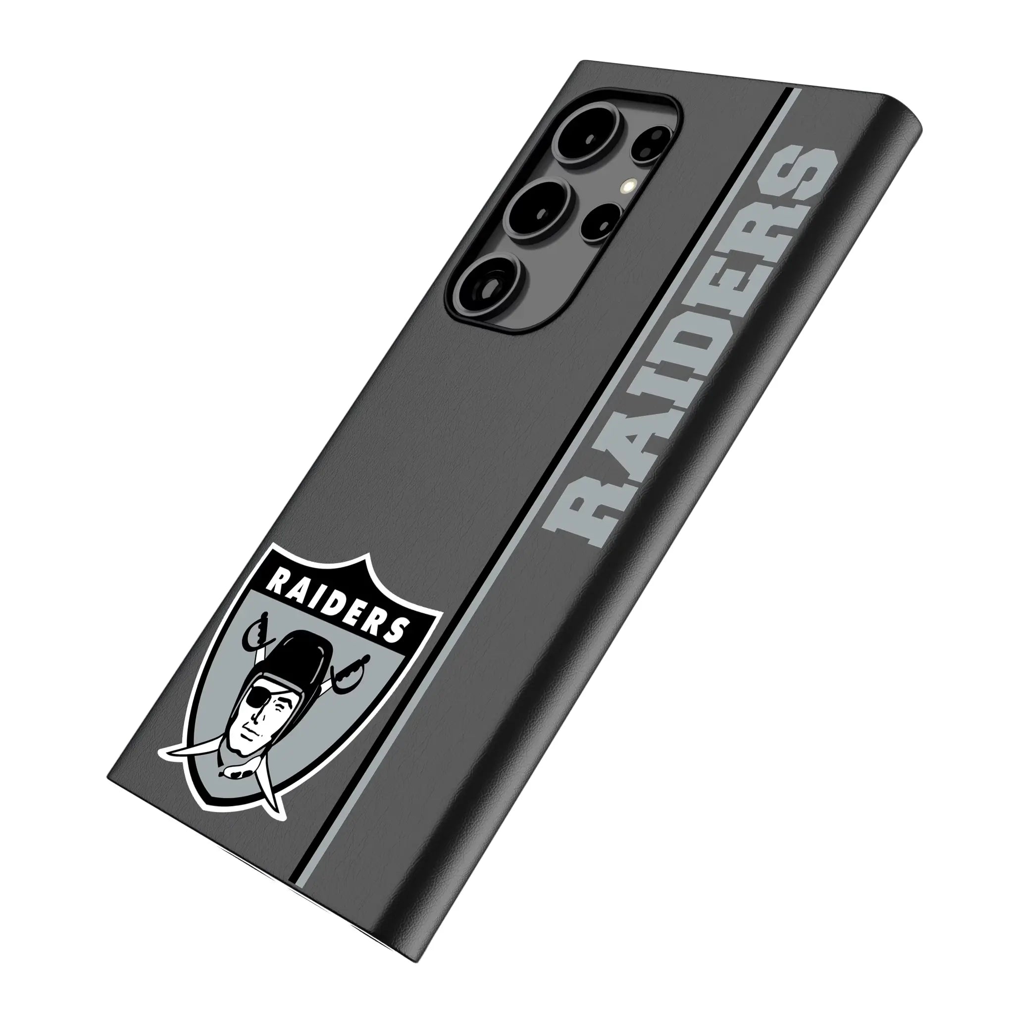 Oakland Raiders 1963 Historic Collection Sidebar Galaxy MagSafe Compatible Phone Case for Samsung Galaxy - Isometric View