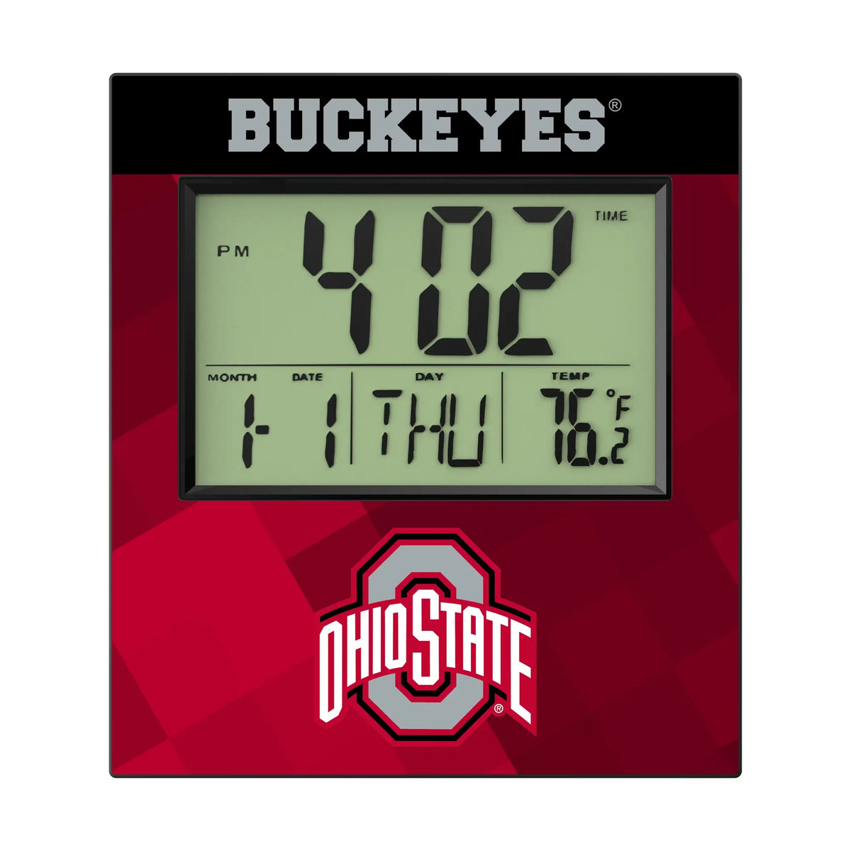 Ohio State University Buckeyes Color Block Wall Clock