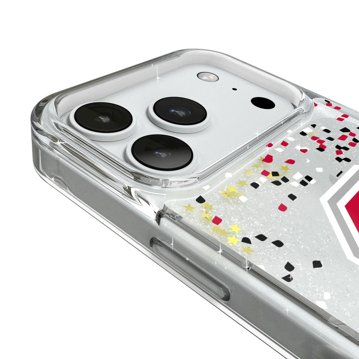 Ohio State University Buckeyes Confetti iPhone Glitter Phone Case for Apple iPhone - Detail#Device_iPhone 18 Pro
