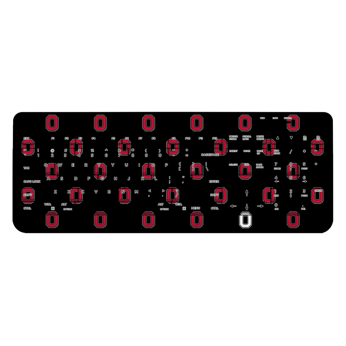 Ohio State University Buckeyes Fashion Pattern Wireless USB Keyboard
