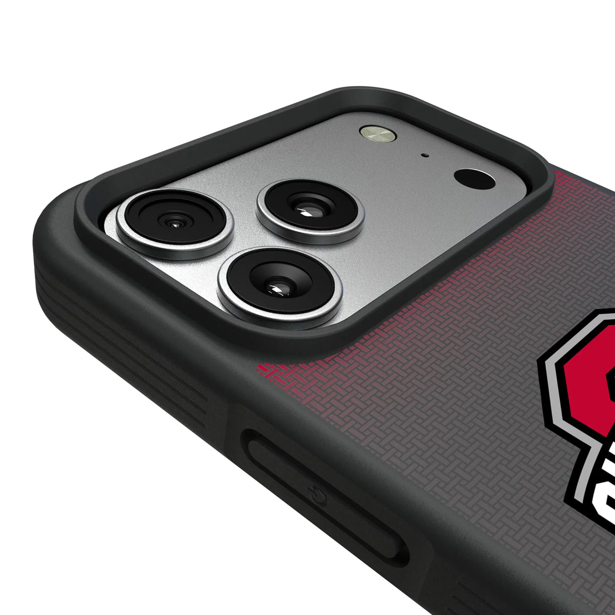 Ohio State University Buckeyes Linen iPhone Bump Phone Case for Apple iPhone - Detail#Device_iPhone 17 Pro Max
