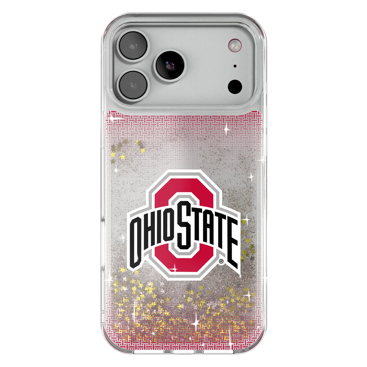 Ohio State University Buckeyes Linen Glitter Phone Case for Apple iPhone