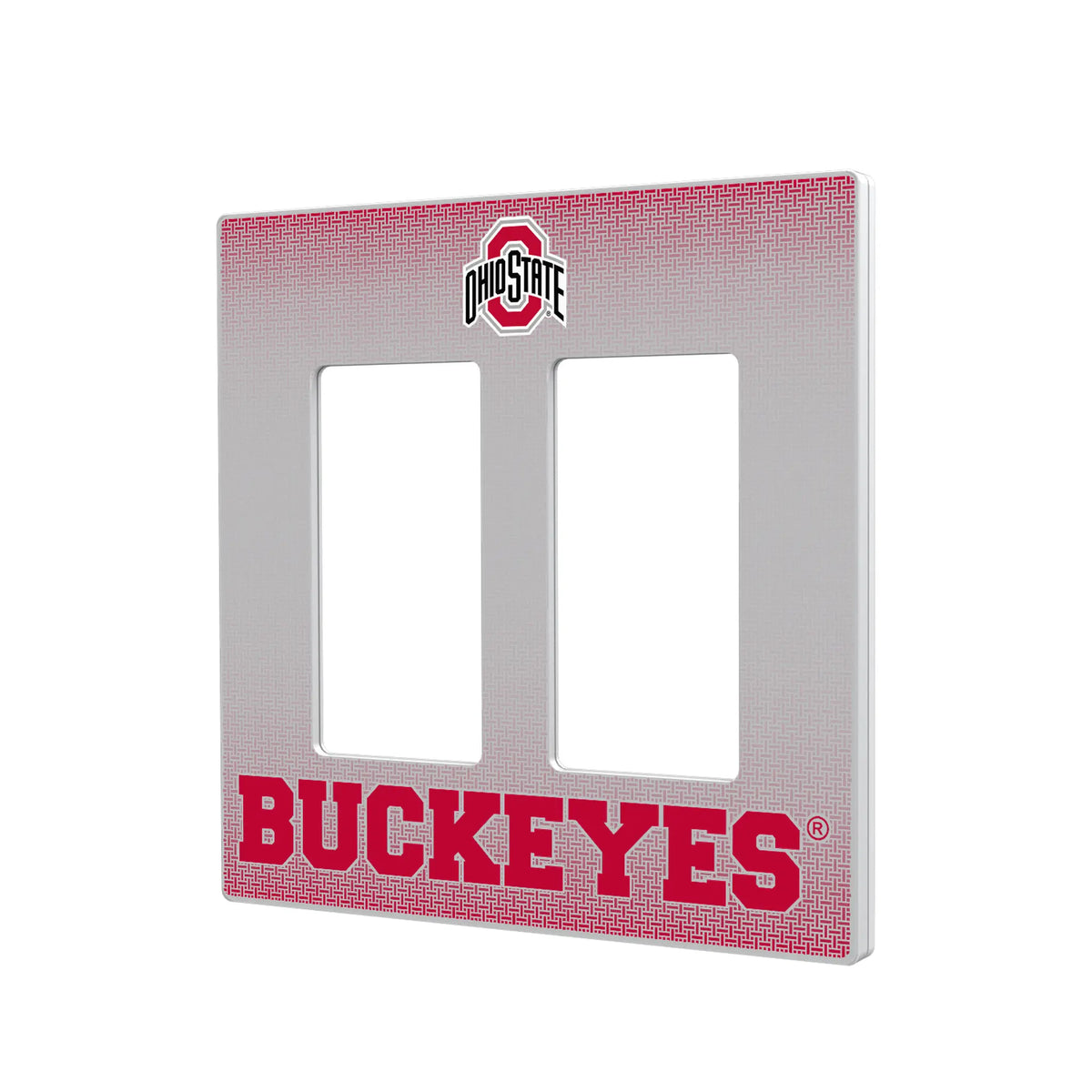 Ohio State University Buckeyes Linen Hidden-Screw Light Switch Plate#Style_Double Rocker