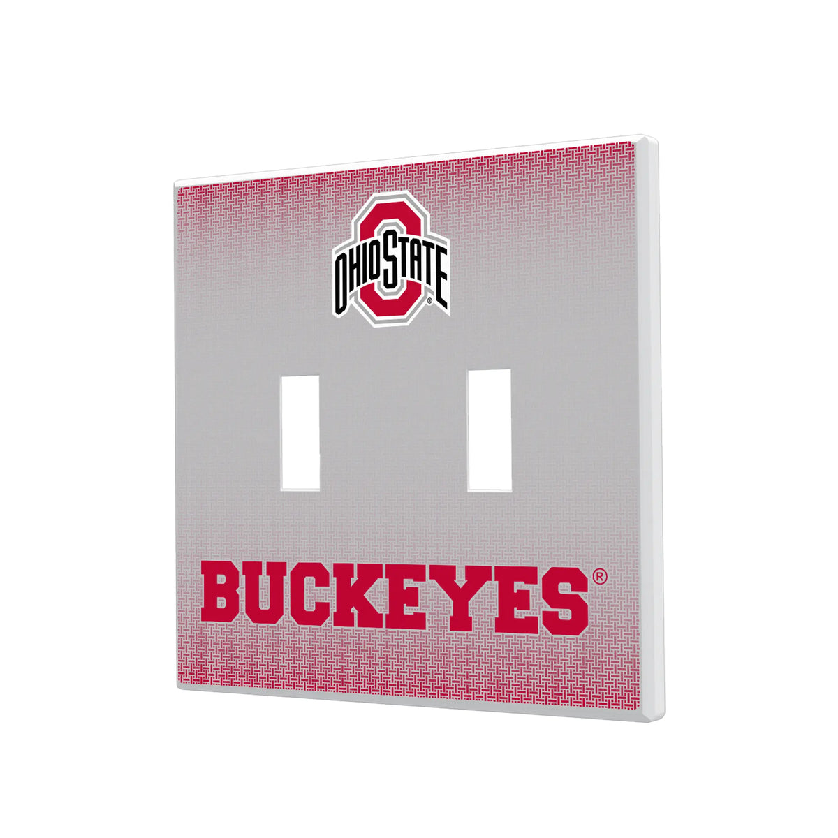 Ohio State University Buckeyes Linen Hidden-Screw Light Switch Plate#Style_Double Toggle