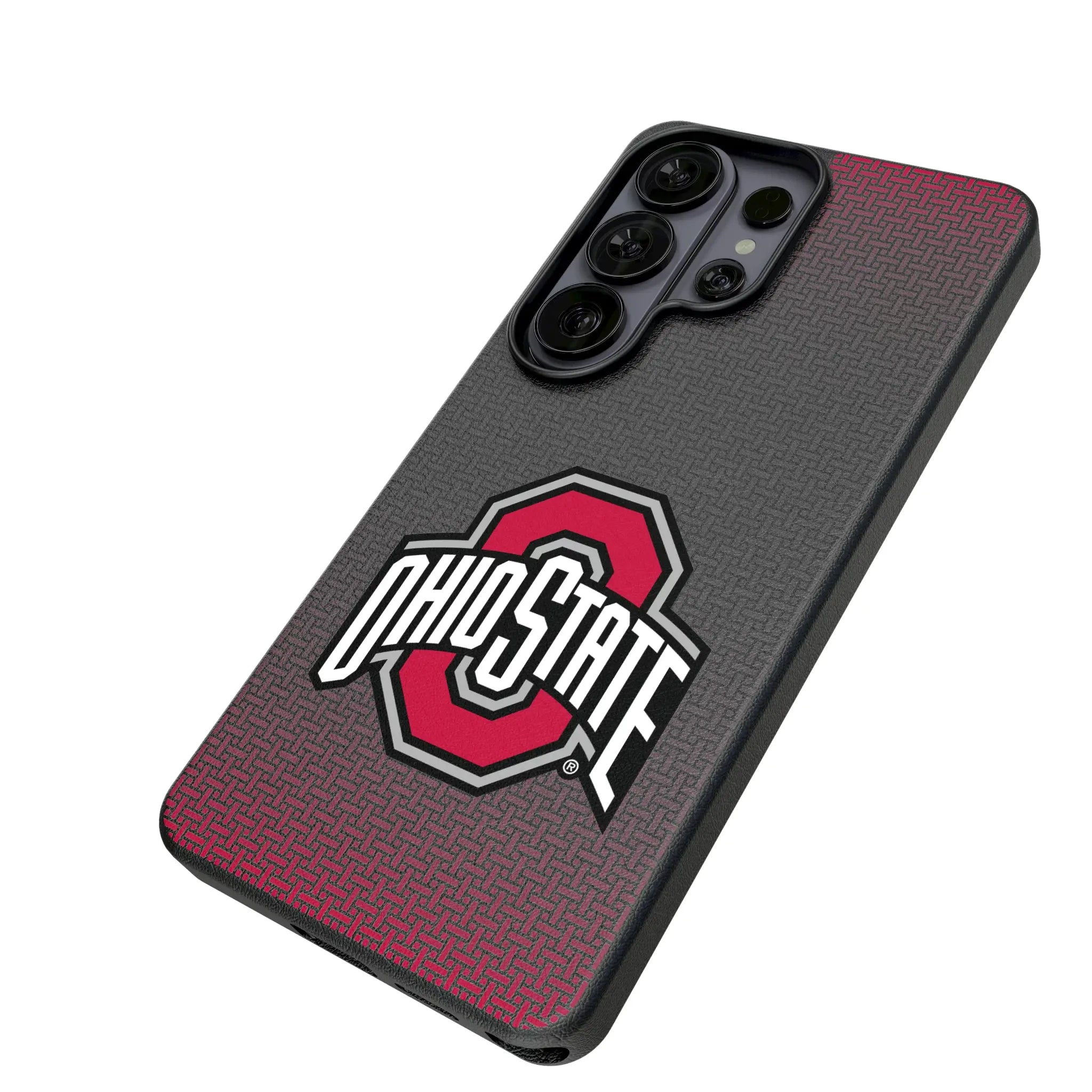 Ohio State University Buckeyes Linen Galaxy MagSafe Compatible Phone Case for Samsung Galaxy - Isometric View#Device_Galaxy S26 Ultra