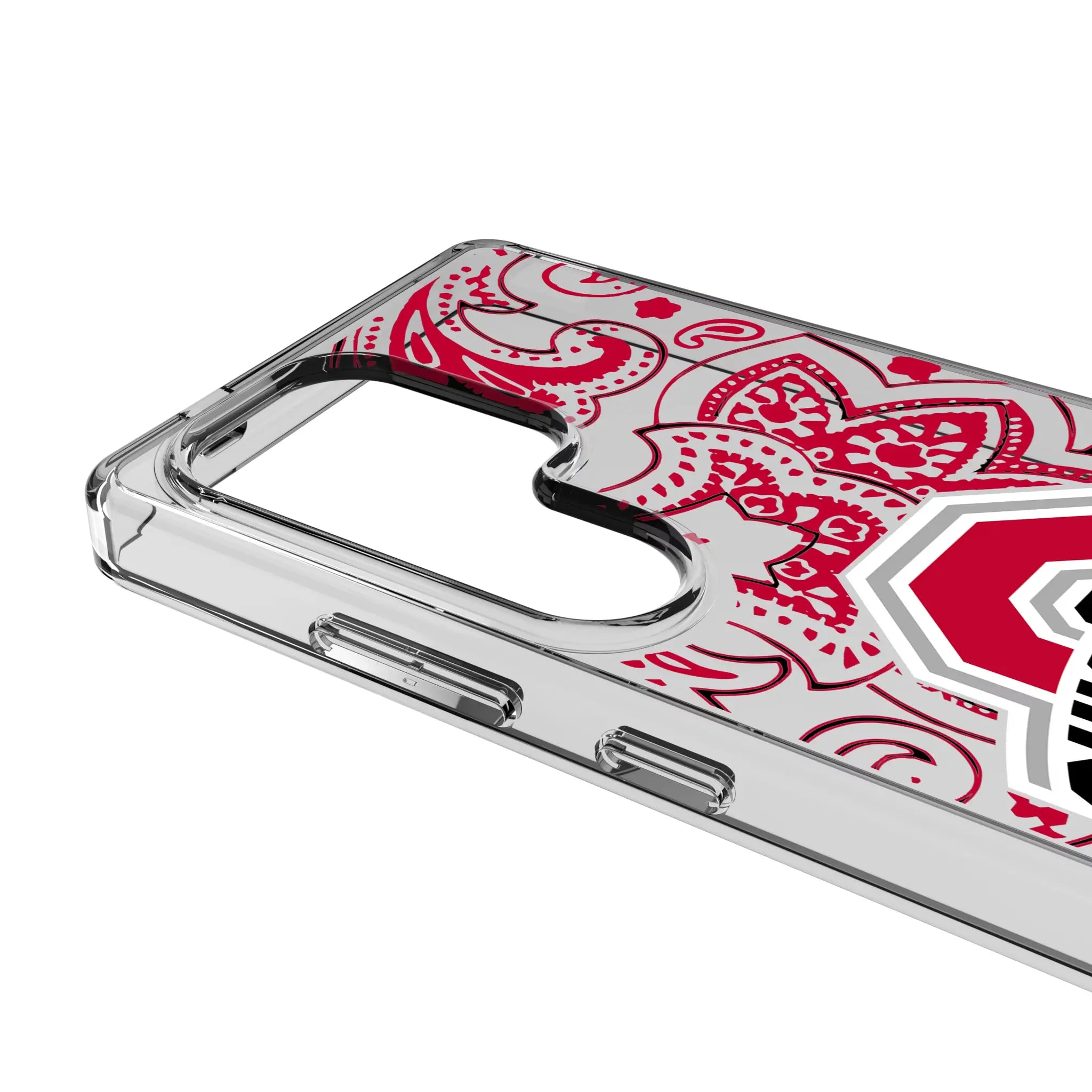 Ohio State University Buckeyes Paisley Galaxy Clear Phone Case for Samsung Galaxy - Detail#Device_Galaxy S25 Ultra