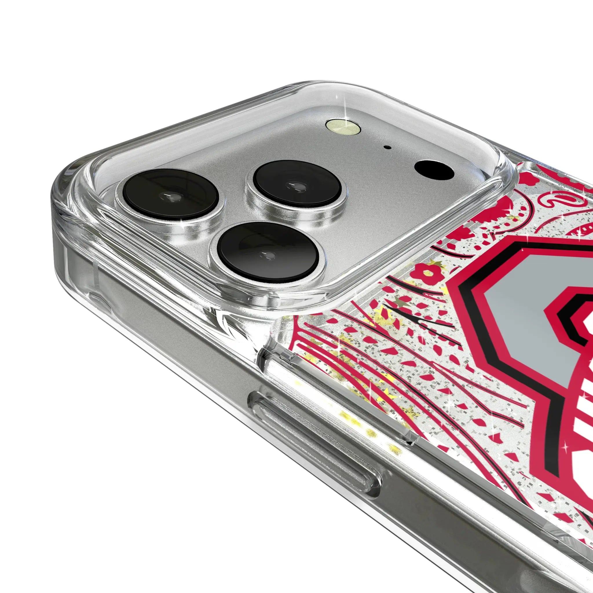 Ohio State University Buckeyes Paisley iPhone Glitter Phone Case for Apple iPhone - Detail