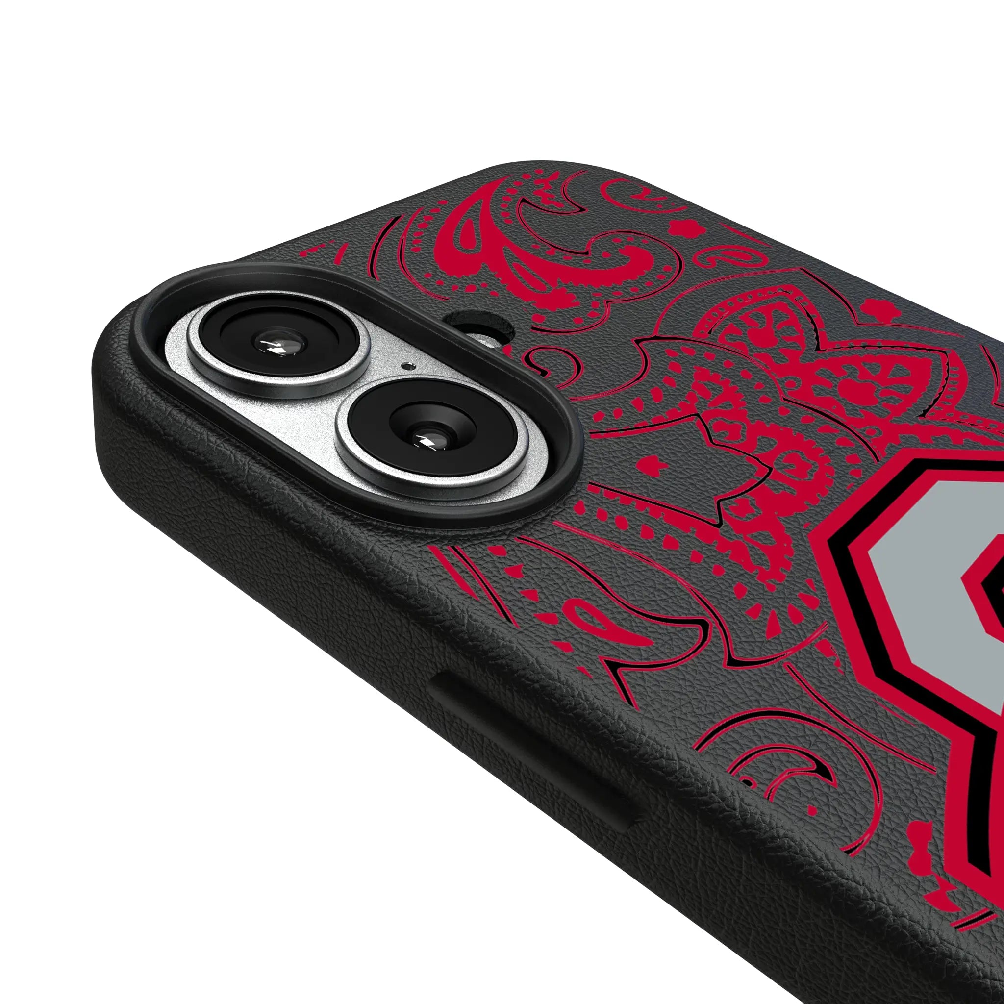 Ohio State University Buckeyes Paisley iPhone MagSafe Compatible Phone Case for Apple iPhone - Detail#Device_iPhone 17