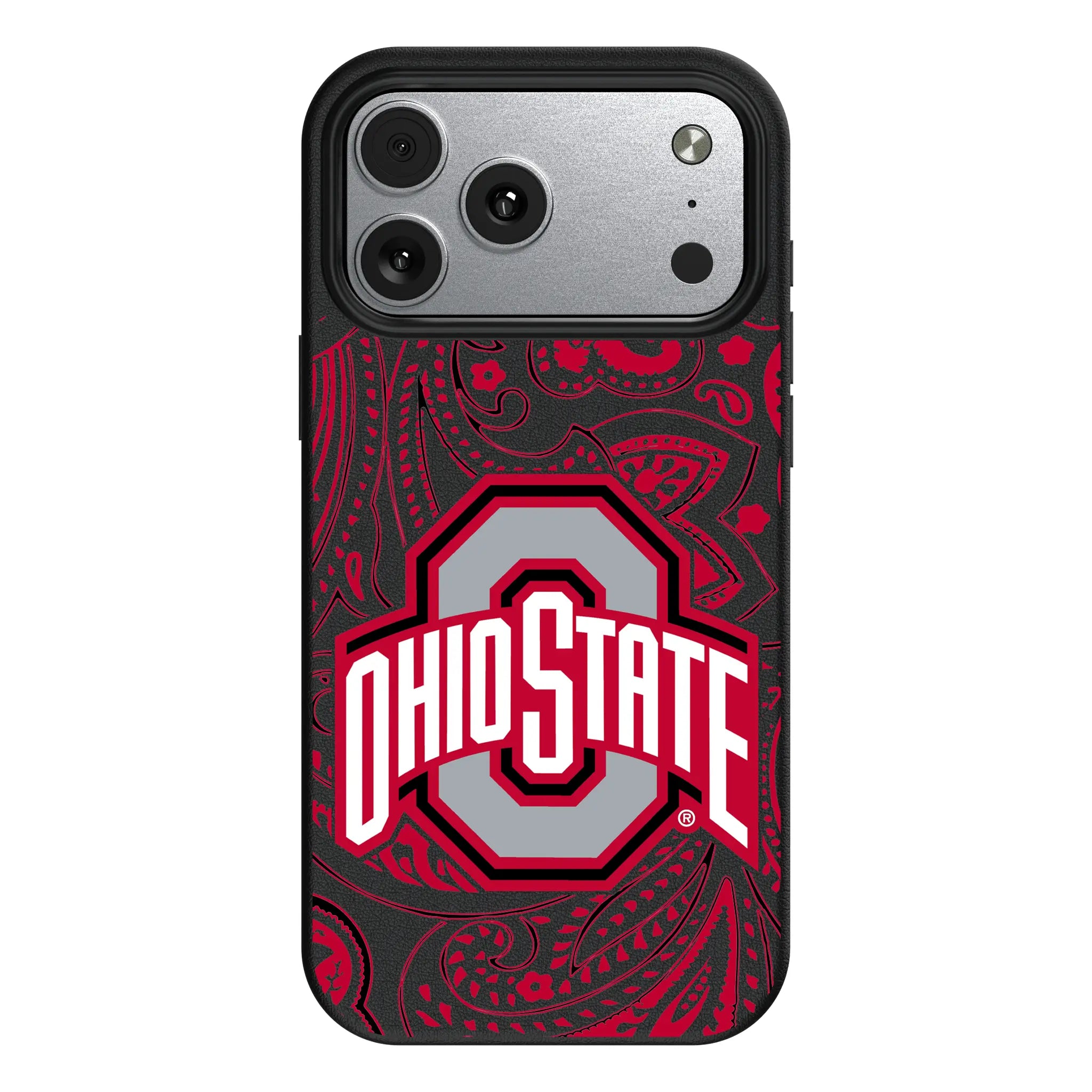 Ohio State University Buckeyes Paisley iPhone MagSafe Compatible Phone Case for Apple iPhone#Device_iPhone 17 Pro Max