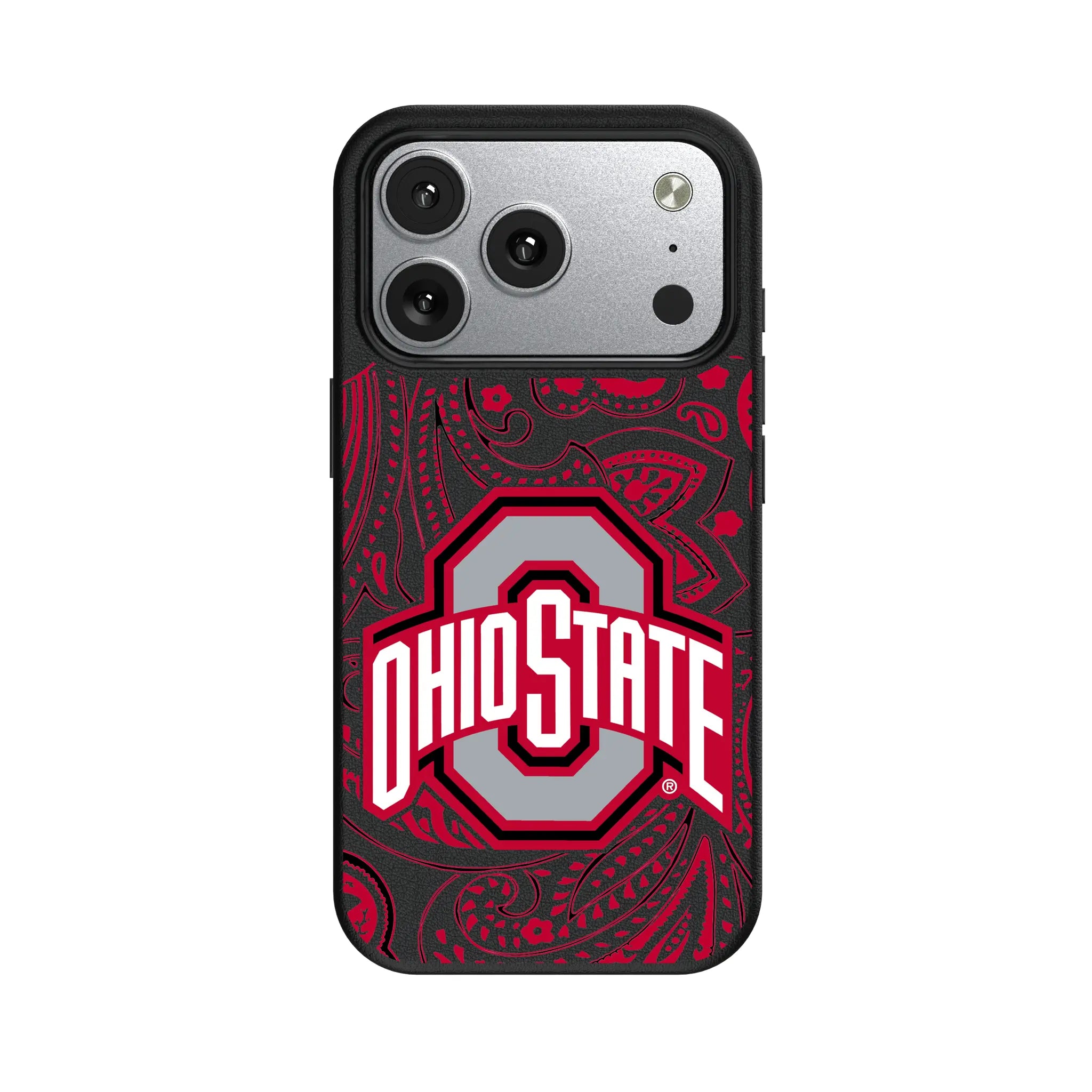 Ohio State University Buckeyes Paisley iPhone MagSafe Compatible Phone Case for Apple iPhone#Device_iPhone 17 Pro