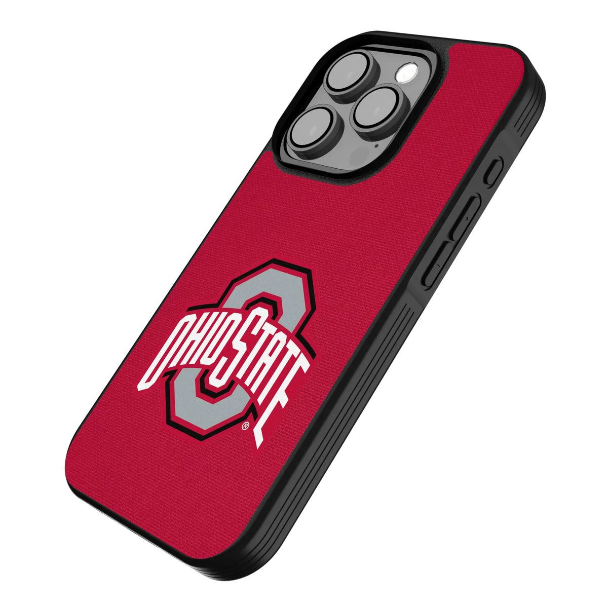 Ohio State University Buckeyes Solid iPhone Bump Phone Case for Apple iPhone - Isometric View