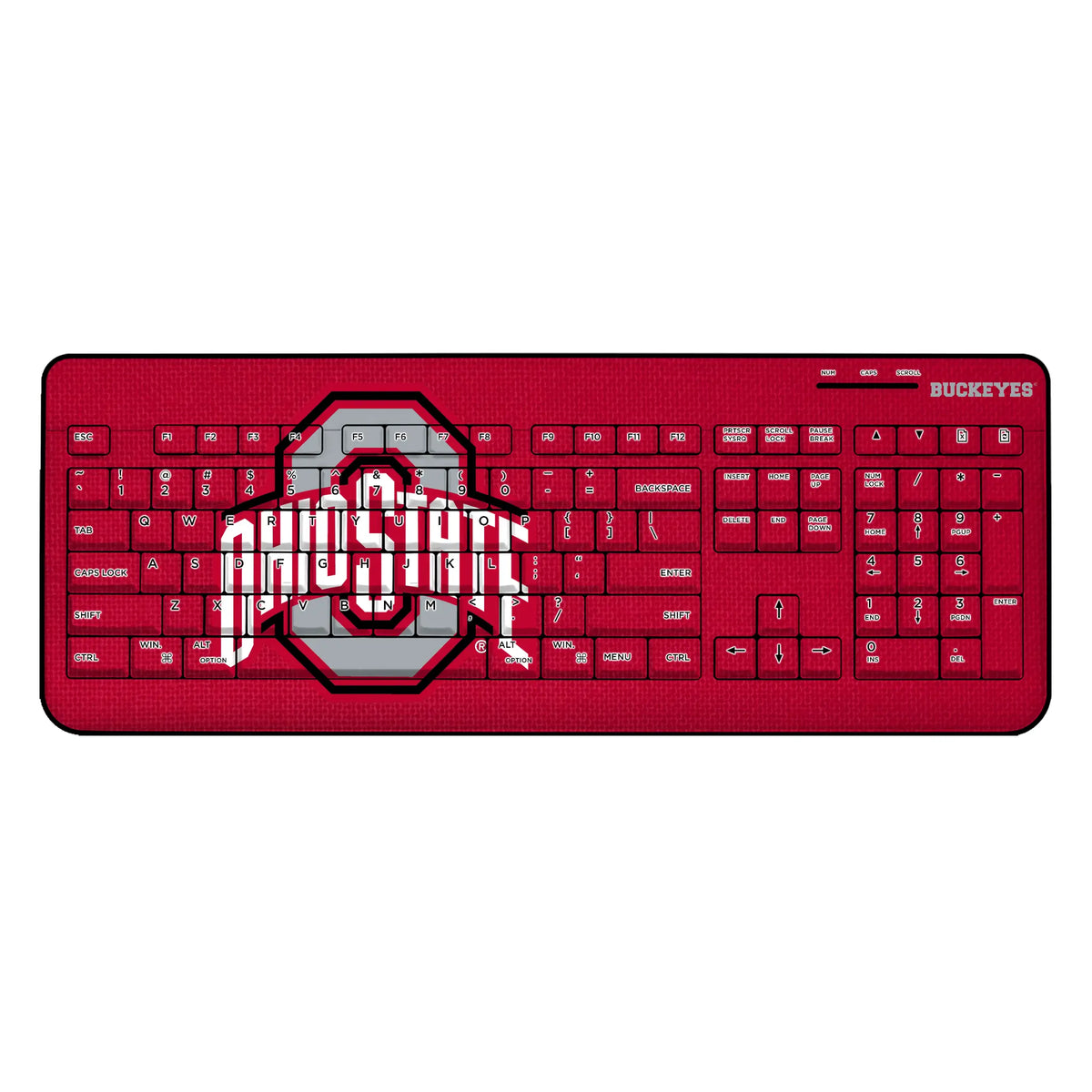 Ohio State University Buckeyes Solid Wireless USB Keyboard