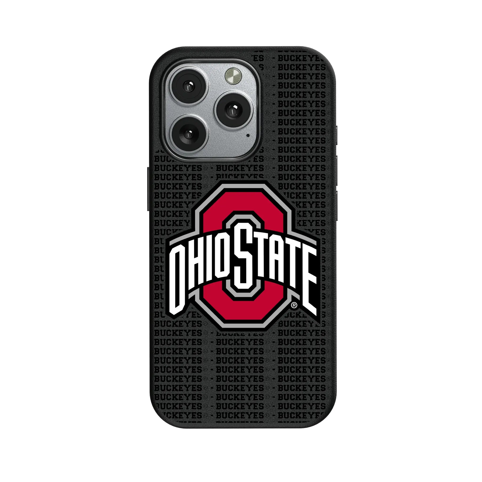 Ohio State University Buckeyes Text Backdrop iPhone MagSafe Compatible Phone Case for Apple iPhone