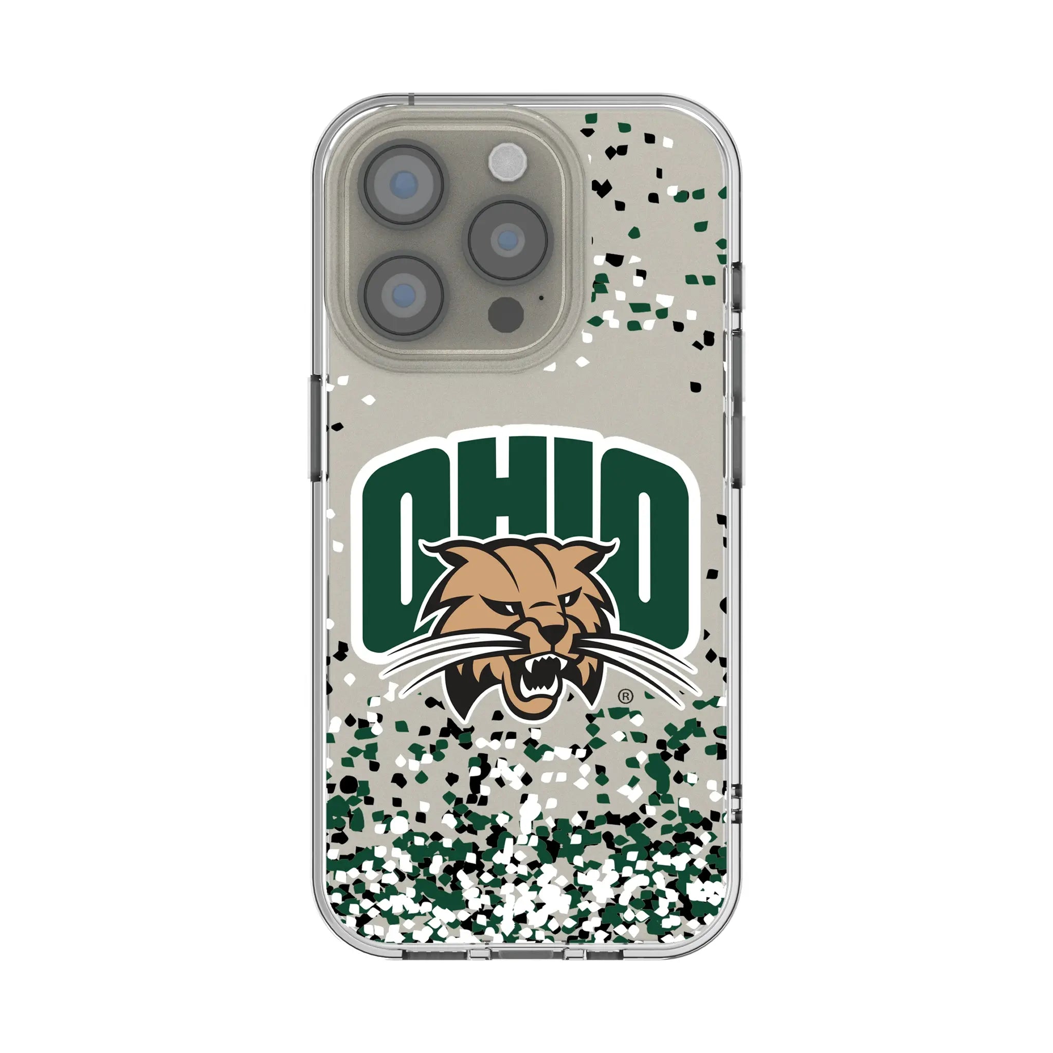 Ohio University Bobcats Confetti iPhone Clear Phone Case for Apple iPhone