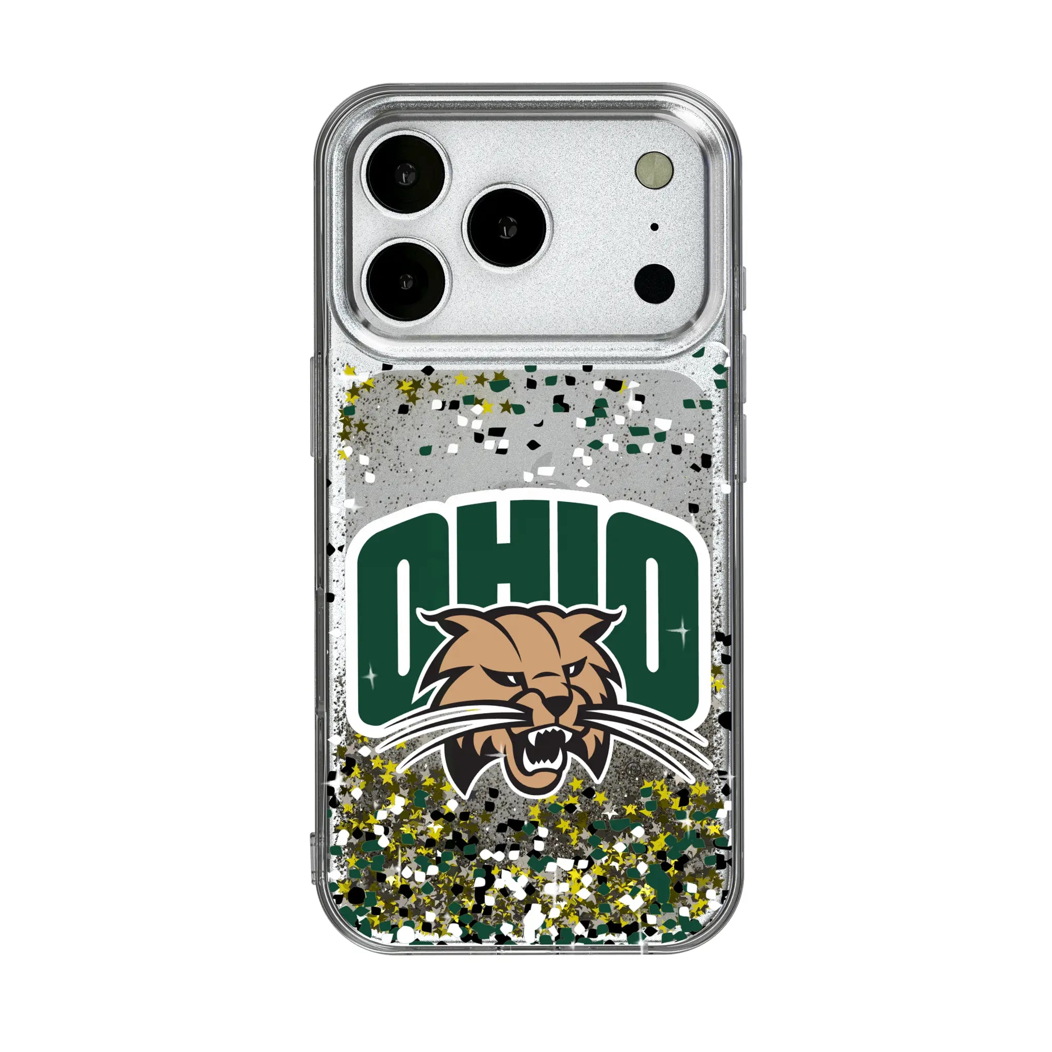 Ohio University Bobcats Confetti iPhone Glitter Phone Case for Apple iPhone