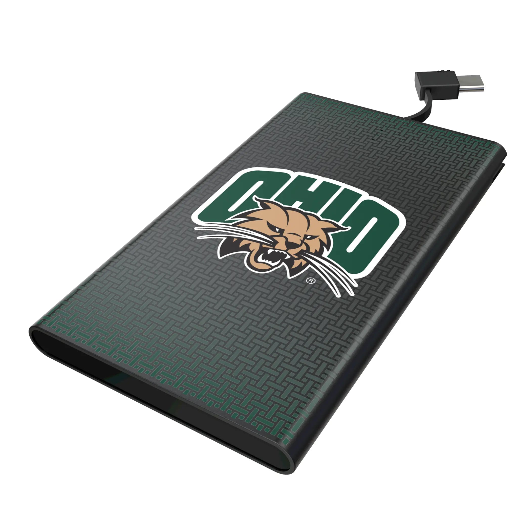 Ohio University Bobcats Linen 5000mAh Flat Power Bank