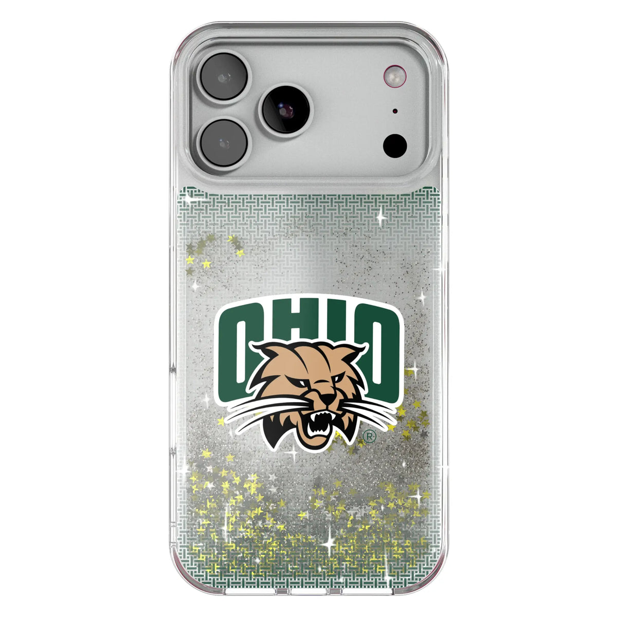 Ohio University Bobcats Linen Glitter Phone Case for Apple iPhone