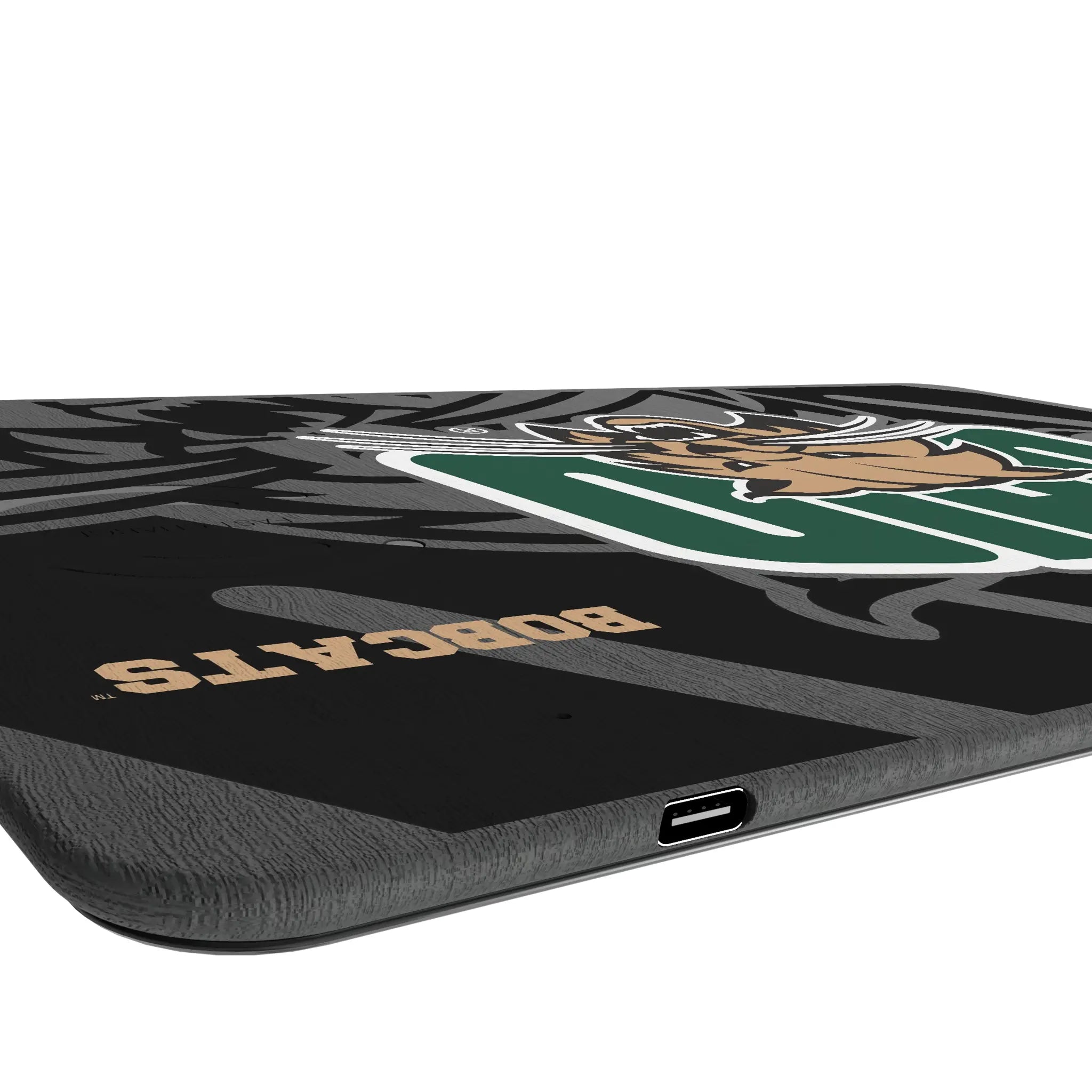 Ohio University Bobcats Monocolor Tilt 15-Watt Wireless Charger and Mouse Pad