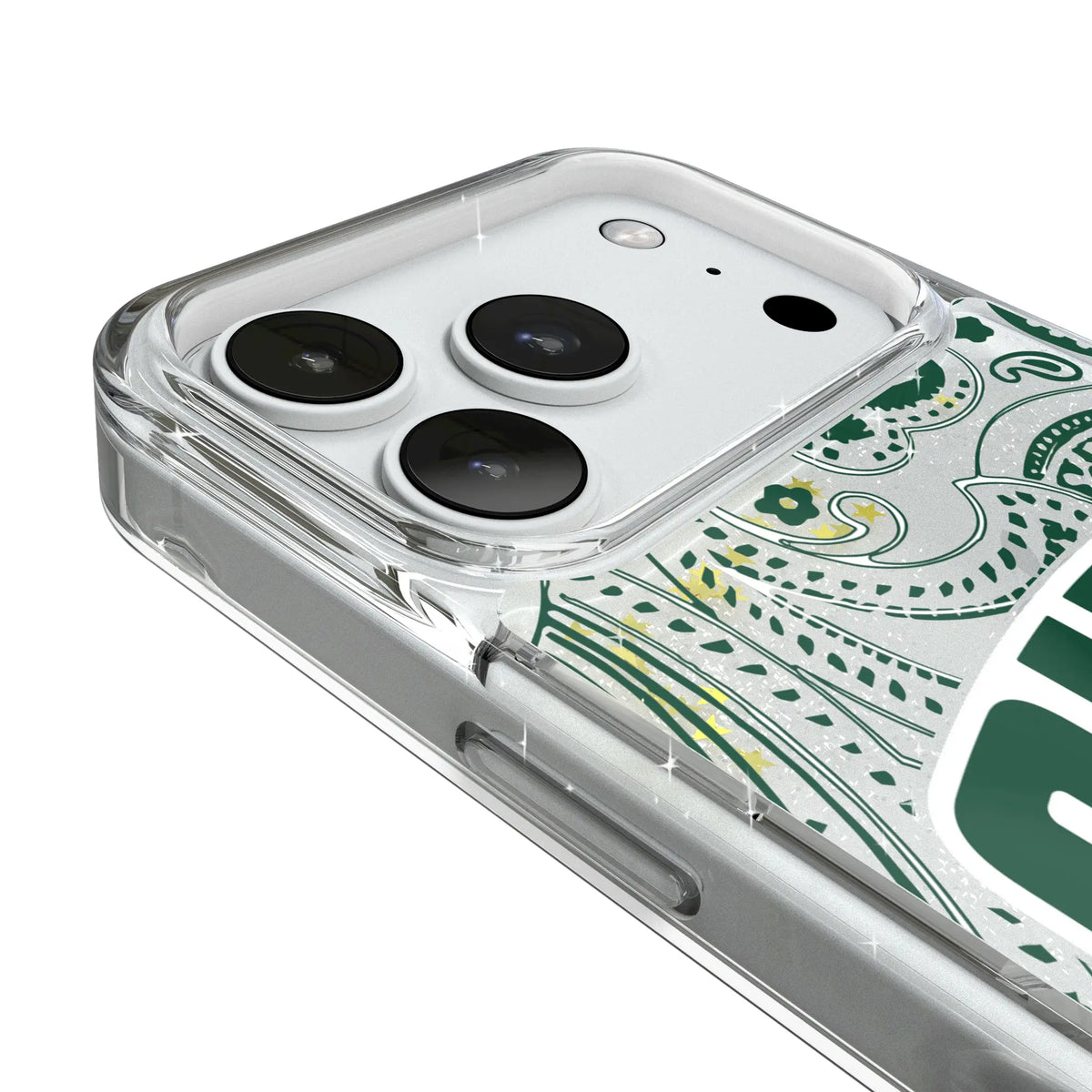 Ohio University Bobcats Paisley iPhone Glitter Phone Case for Apple iPhone - Detail#Device_iPhone 18 Pro