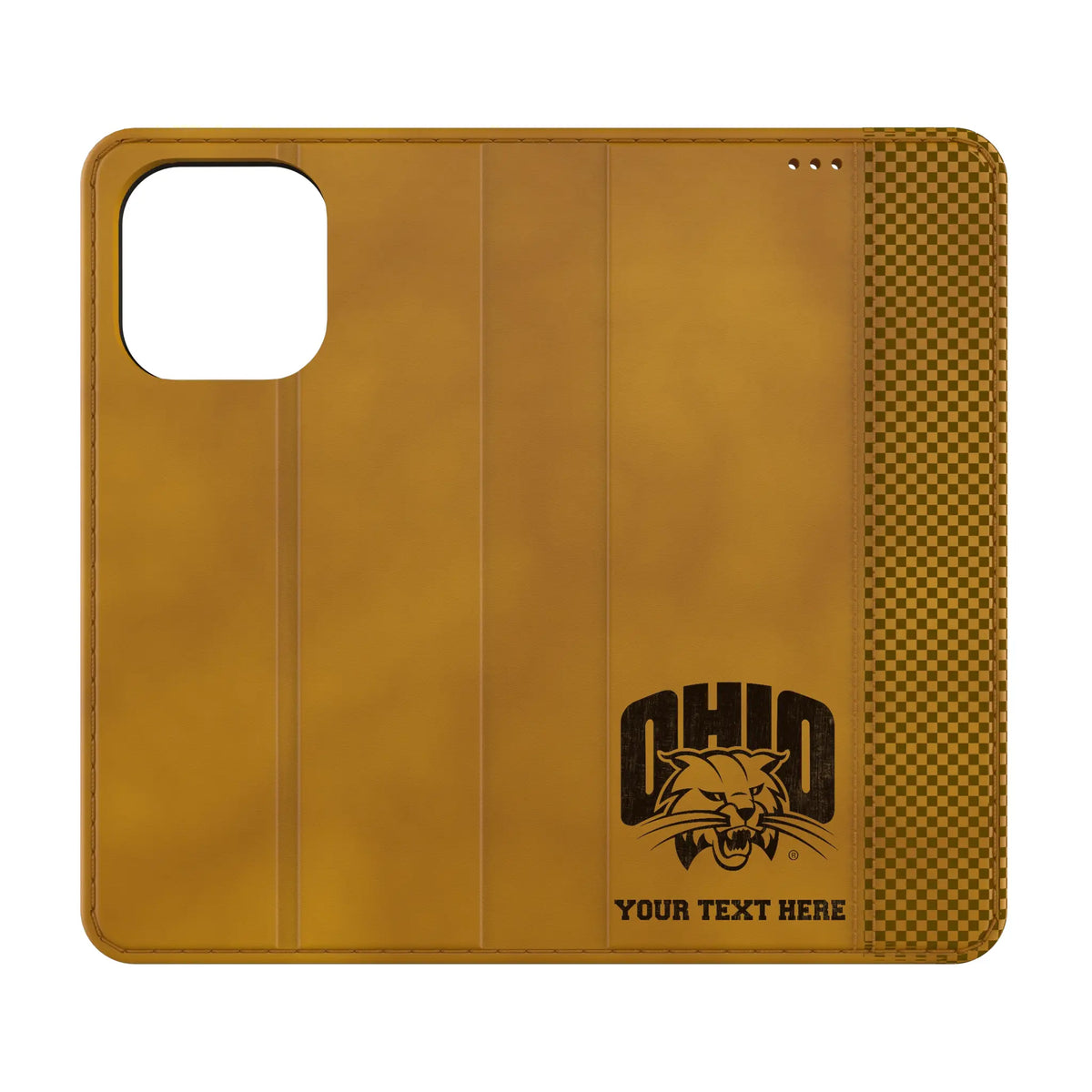 Ohio University Bobcats Personalized Burn iPhone Folio Phone Case for Apple iPhone