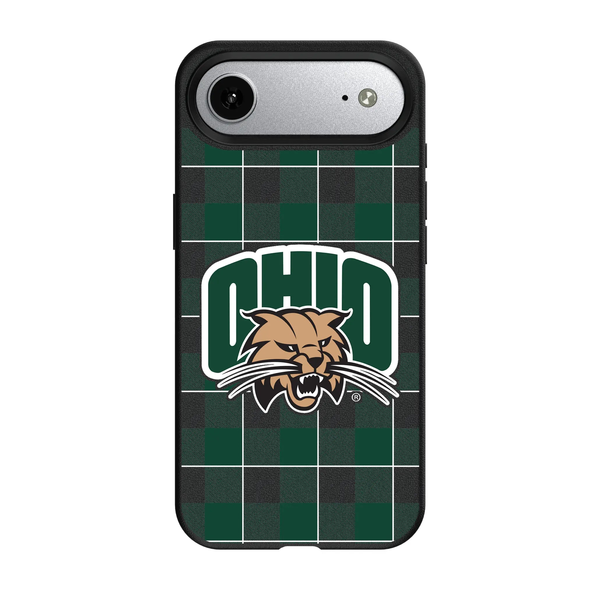 Ohio University Bobcats Plaid iPhone MagSafe Compatible Phone Case for Apple iPhone#Device_iPhone Air