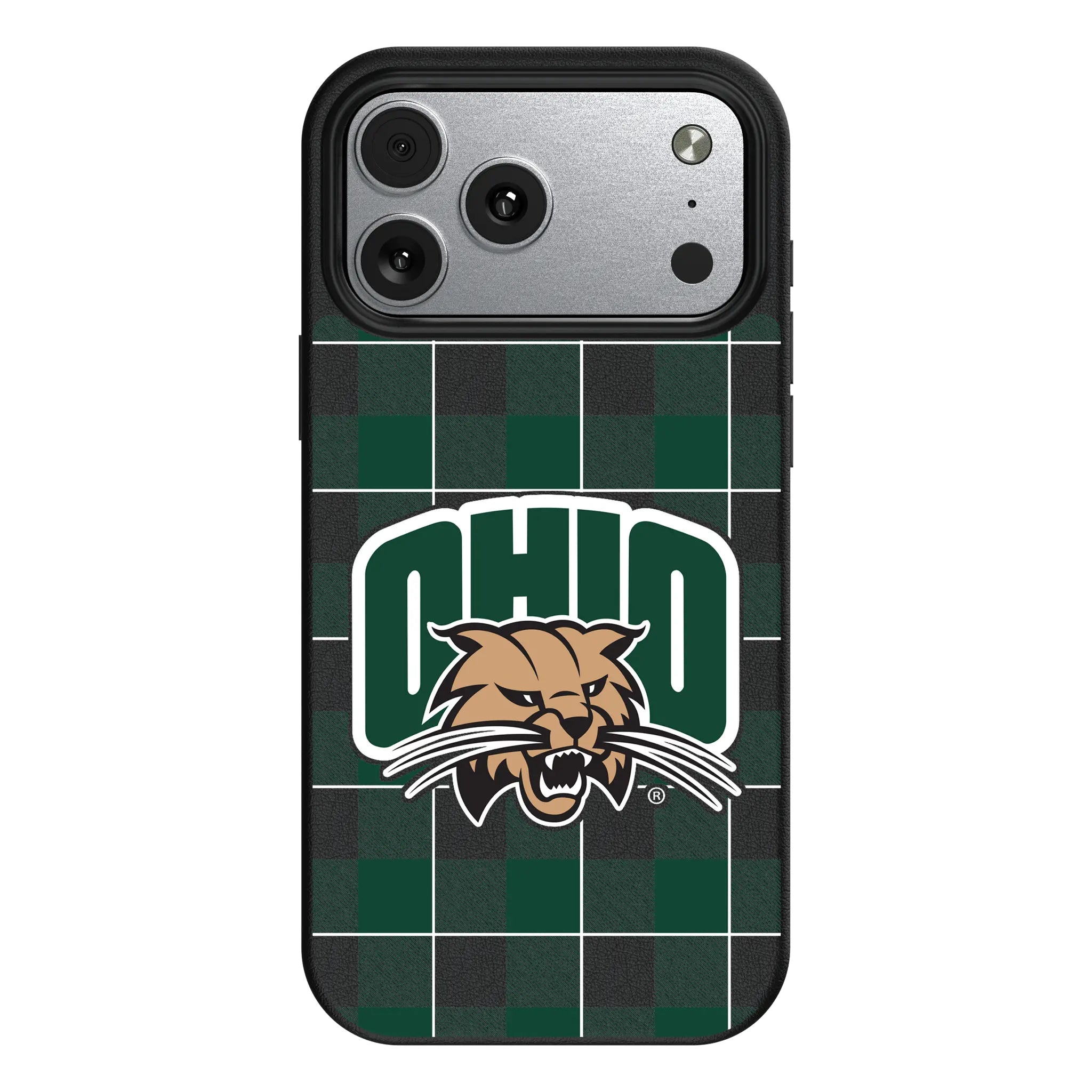 Ohio University Bobcats Plaid iPhone MagSafe Compatible Phone Case for Apple iPhone#Device_iPhone 17 Pro Max