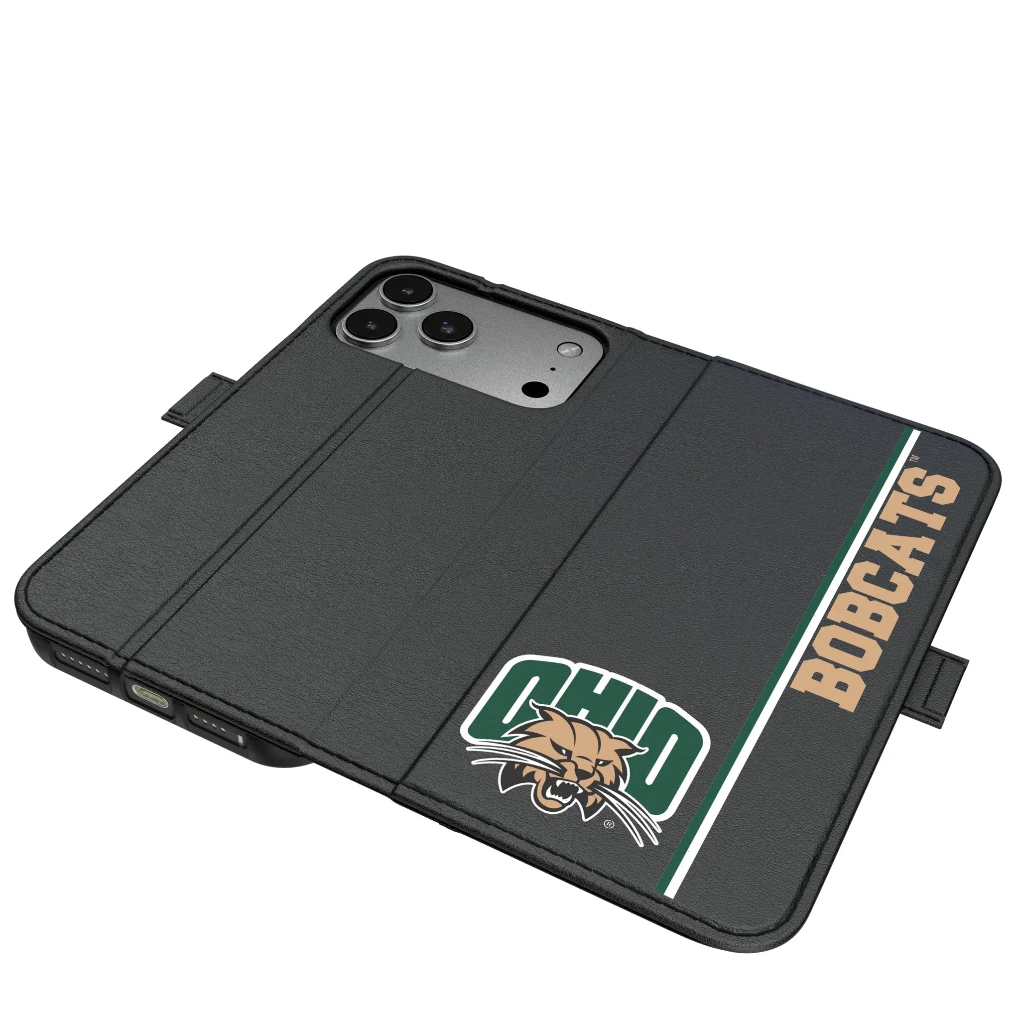 Ohio University Bobcats Sidebar iPhone Folio Phone Case for Apple iPhone#Device_iPhone 17 Pro Max