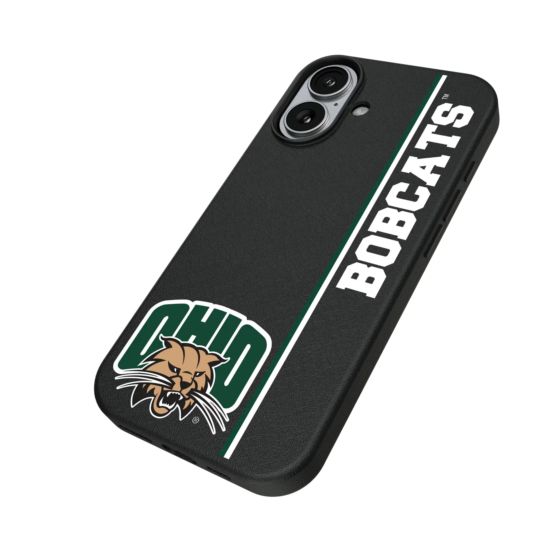 Ohio University Bobcats Sidebar iPhone MagSafe Compatible Phone Case for Apple iPhone - Isometric View#Device_iPhone 17