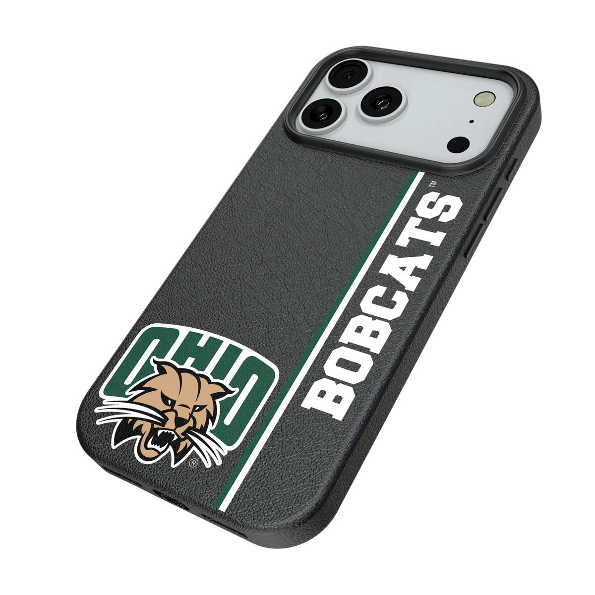 Ohio University Bobcats Sidebar iPhone MagSafe Compatible Phone Case for Apple iPhone - Isometric View#Device_iPhone 18 Pro Max