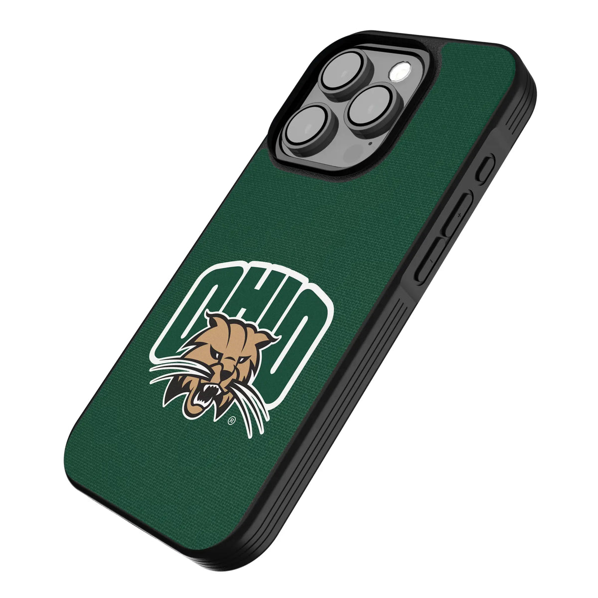 Ohio University Bobcats Solid iPhone Bump Phone Case for Apple iPhone - Isometric View