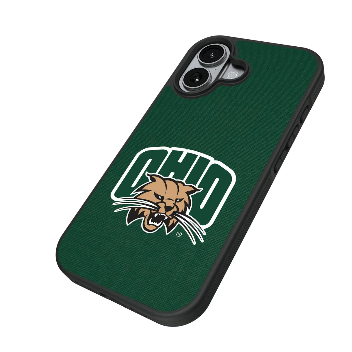 Ohio University Bobcats Solid iPhone Bump Phone Case for Apple iPhone - Isometric View#Device_iPhone 17