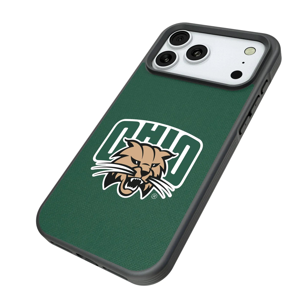 Ohio University Bobcats Solid iPhone Bump Phone Case for Apple iPhone - Isometric View#Device_iPhone 18 Pro Max