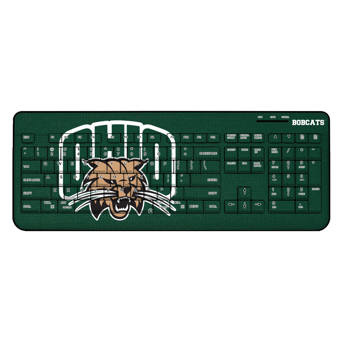 Ohio University Bobcats Solid Wireless USB Keyboard