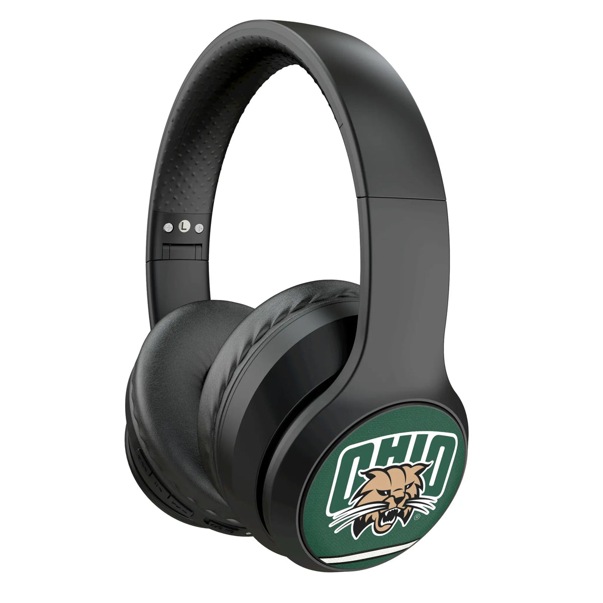 Ohio University Bobcats Stripe Wireless Over-Ear Headphones With Case