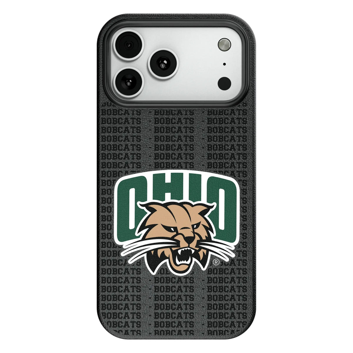 Ohio University Bobcats Text Backdrop MagSafe Compatible Phone Case for Apple iPhone