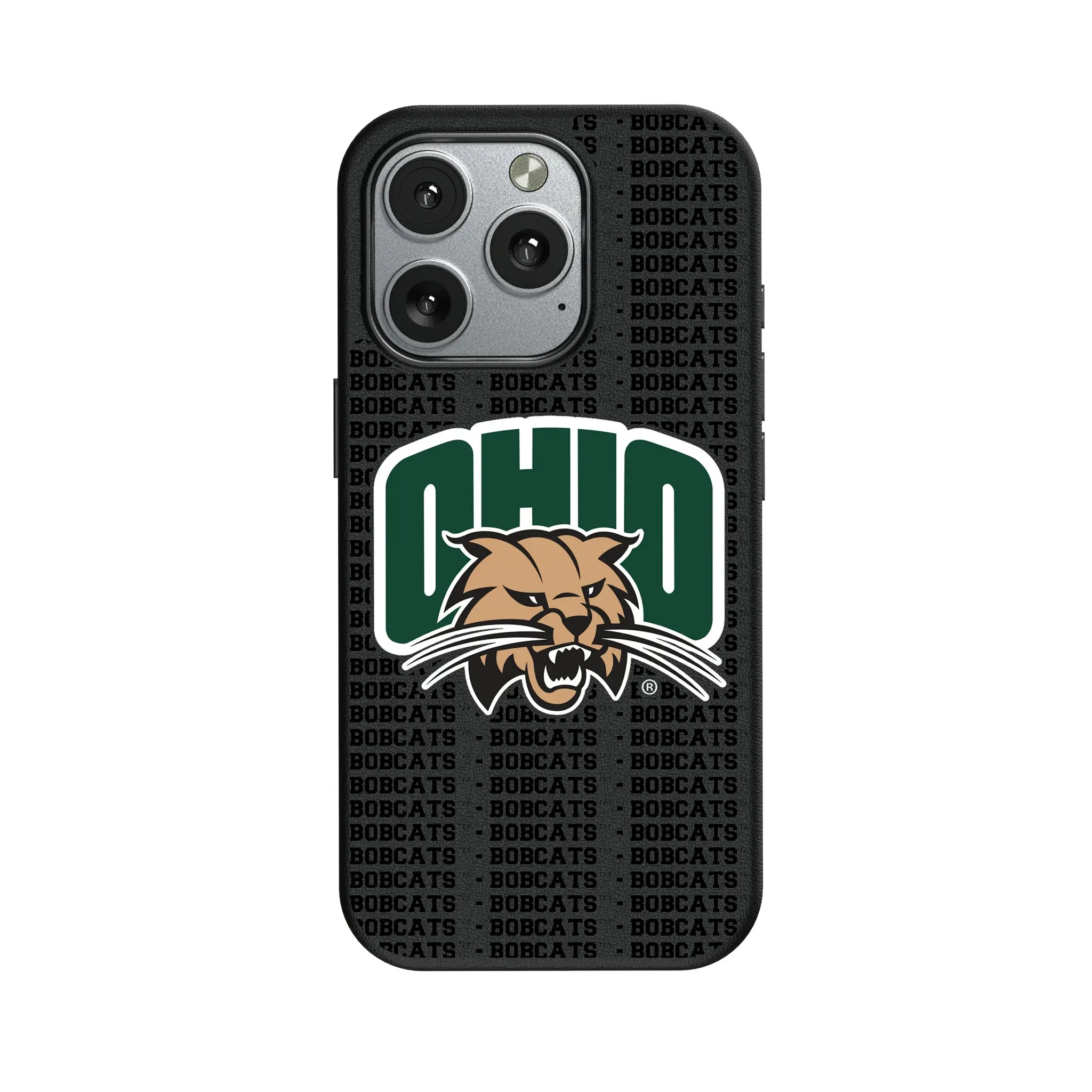 Ohio University Bobcats Text Backdrop iPhone MagSafe Compatible Phone Case for Apple iPhone