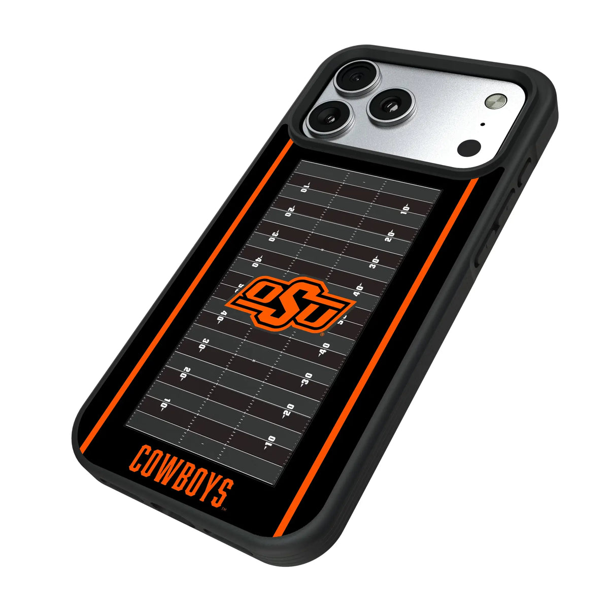 Oklahoma State University Cowboys Field iPhone Bump Phone Case for Apple iPhone - Isometric View#Device_iPhone 17 Pro Max