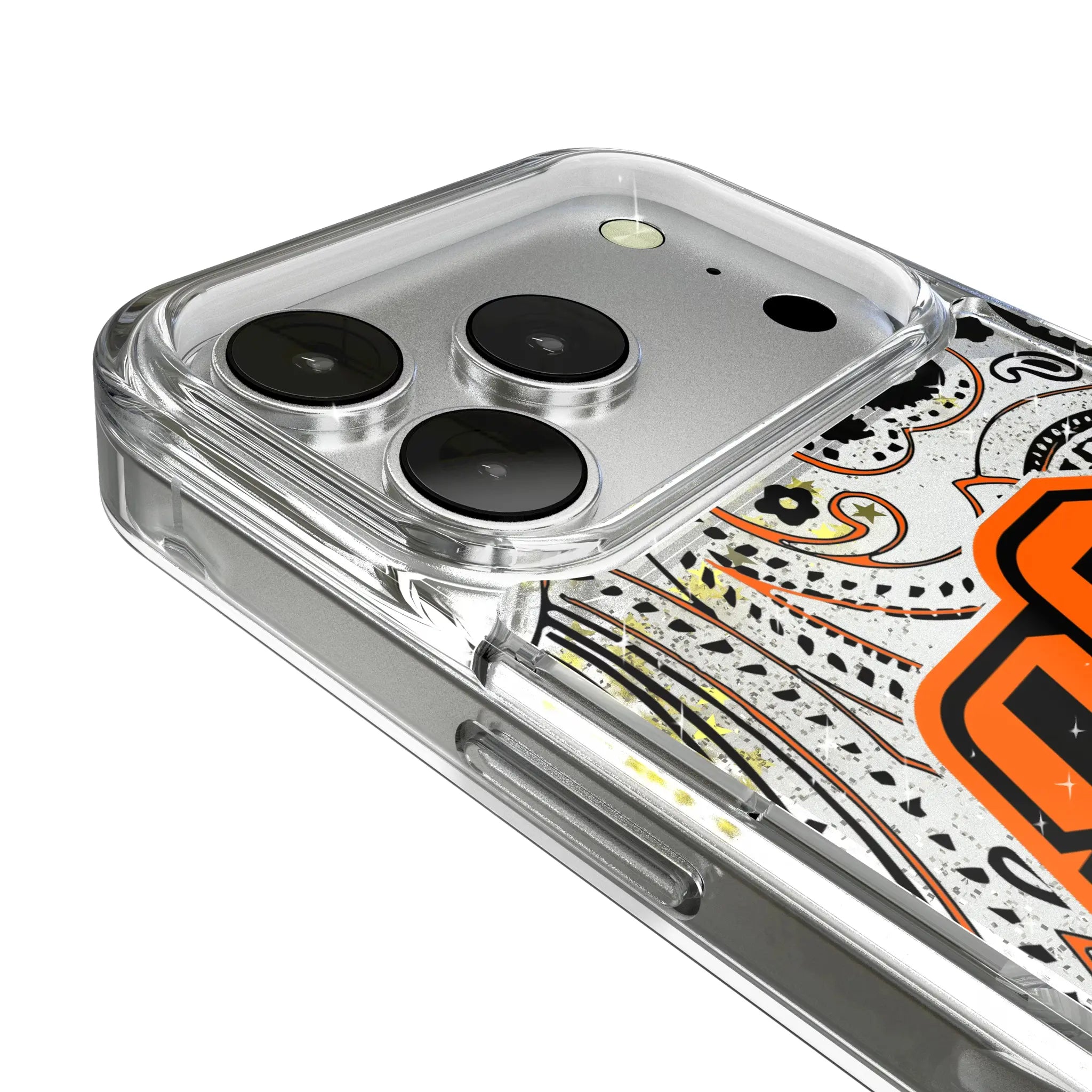 Oklahoma State University Cowboys Paisley iPhone Glitter Phone Case for Apple iPhone - Detail