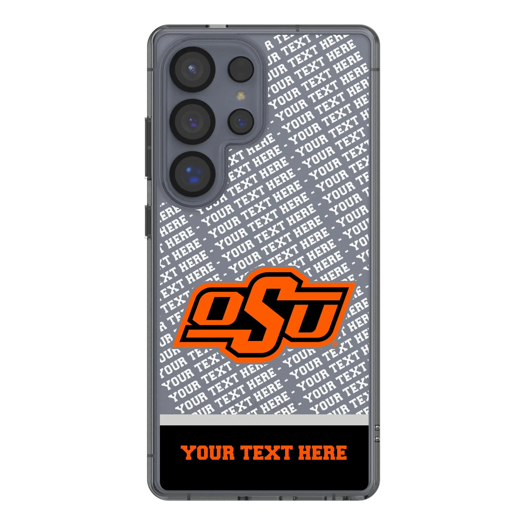 Oklahoma State University Cowboys Personalized EndZone Plus Galaxy Clear Phone Case for Samsung Galaxy#Device_Galaxy S25 Ultra