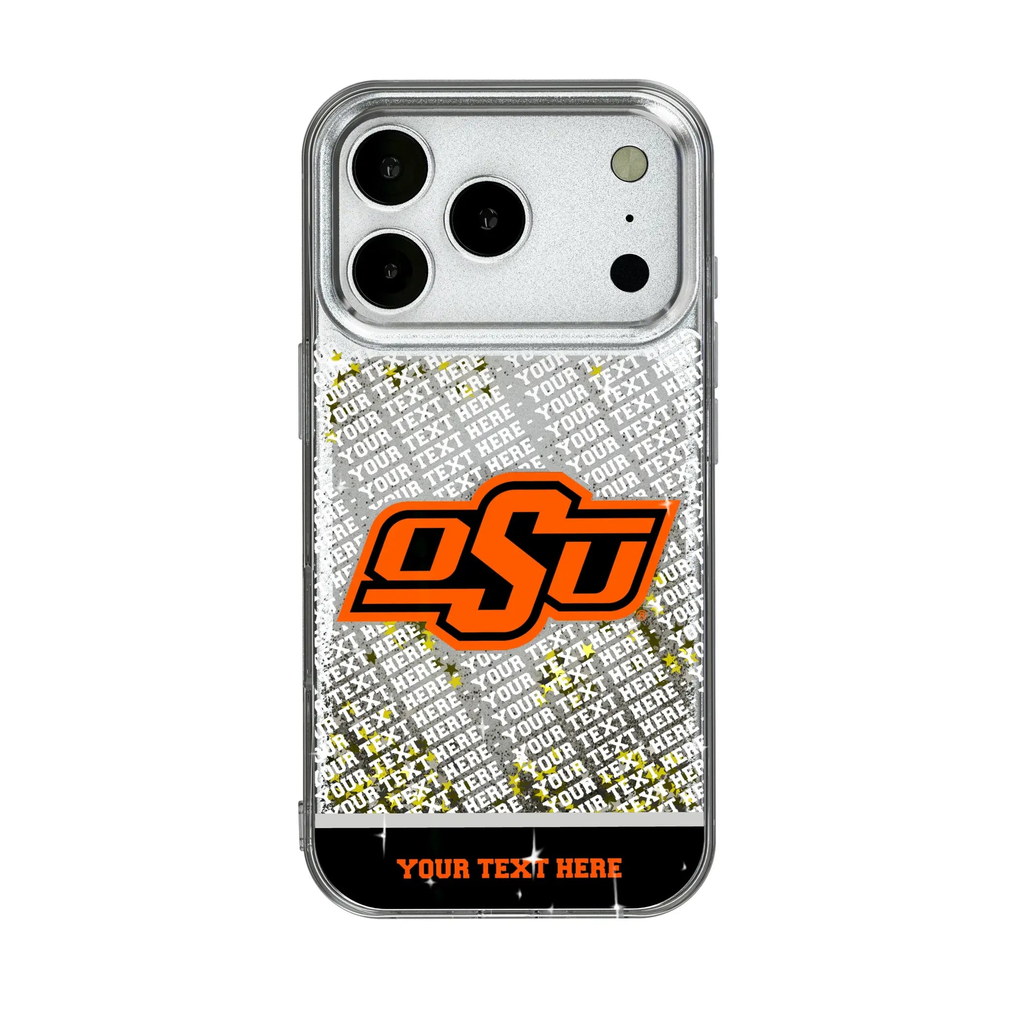 Oklahoma State University Cowboys Personalized EndZone Plus iPhone Glitter Phone Case for Apple iPhone