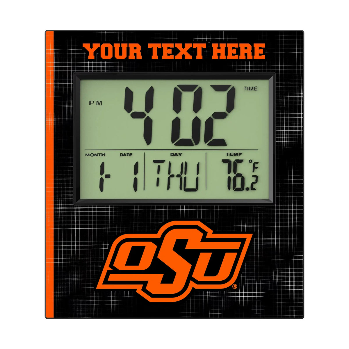 Oklahoma State University Cowboys Personalized Hatch Wall Clock