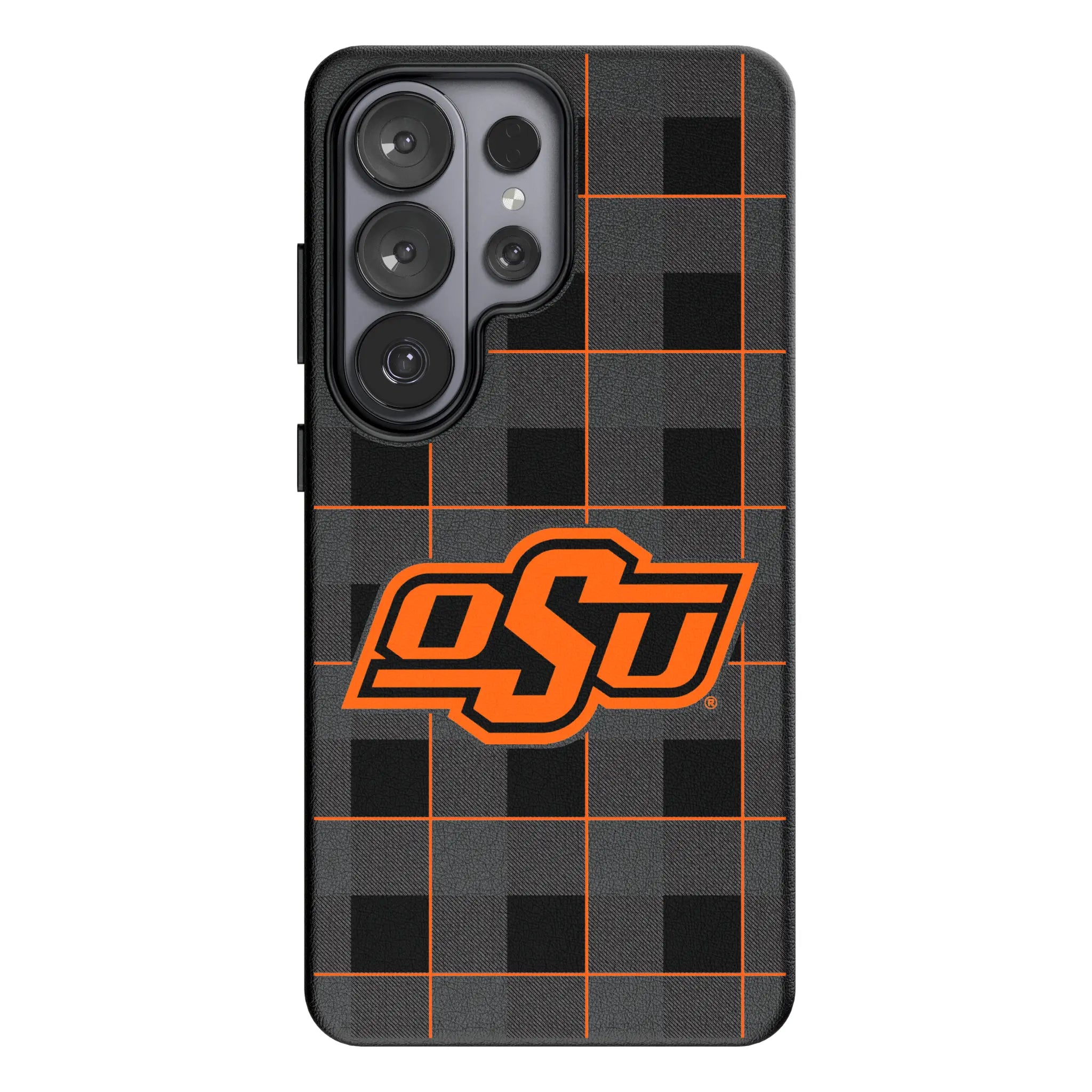 Oklahoma State University Cowboys Plaid Galaxy MagSafe Compatible Phone Case for Samsung Galaxy#Device_Galaxy S26 Ultra