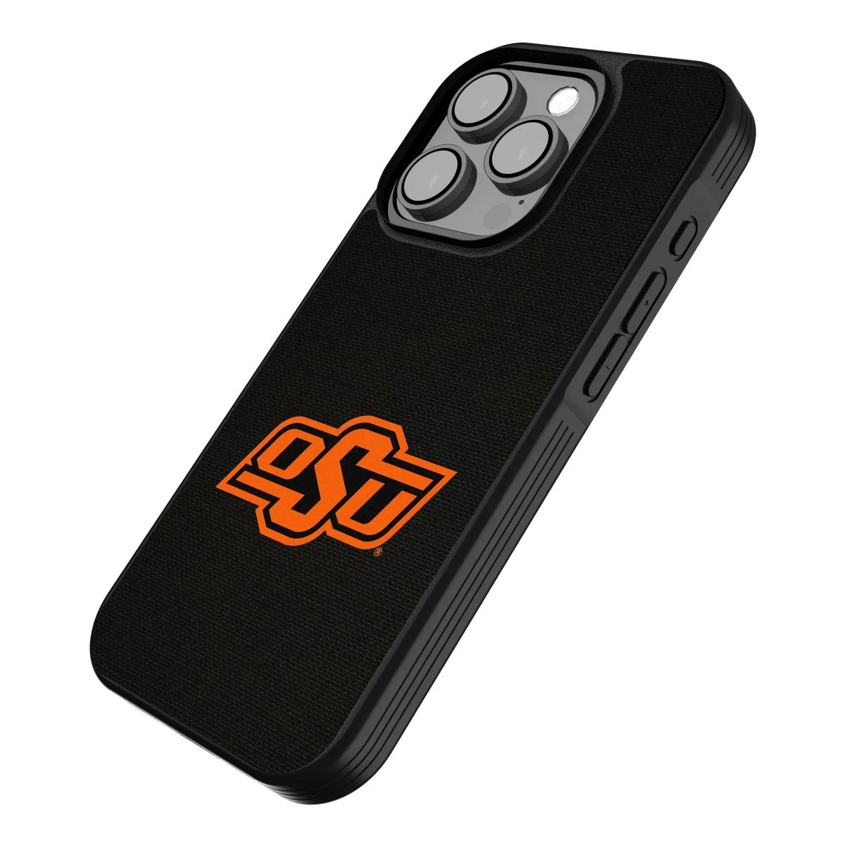 Oklahoma State University Cowboys Solid iPhone Bump Phone Case for Apple iPhone - Isometric View