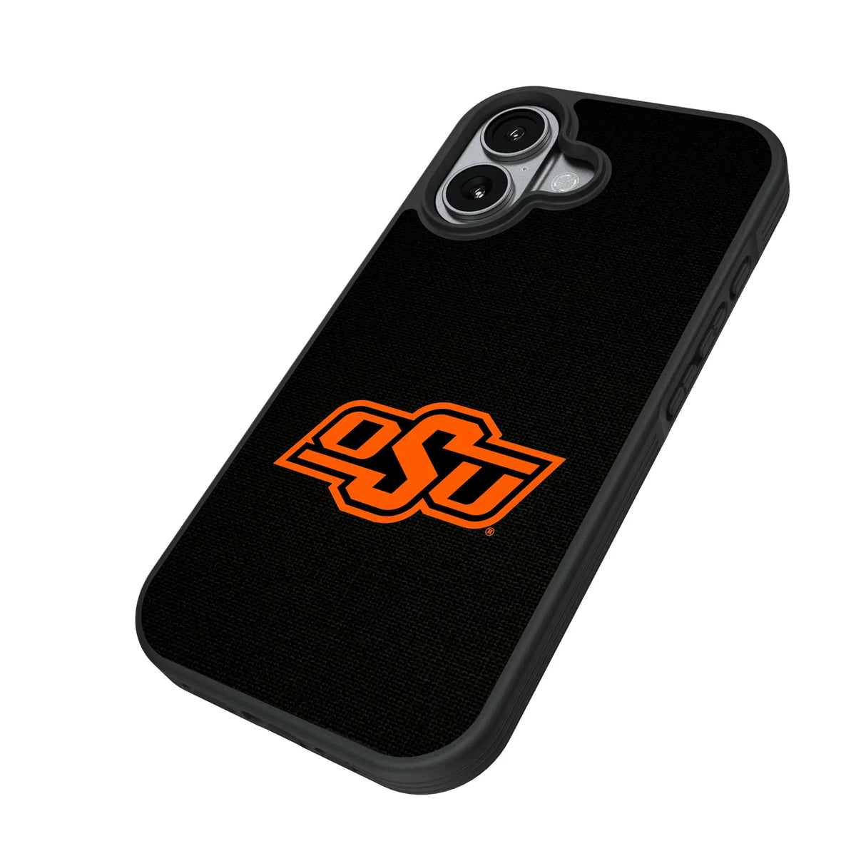 Oklahoma State University Cowboys Solid iPhone Bump Phone Case for Apple iPhone - Isometric View#Device_iPhone 17