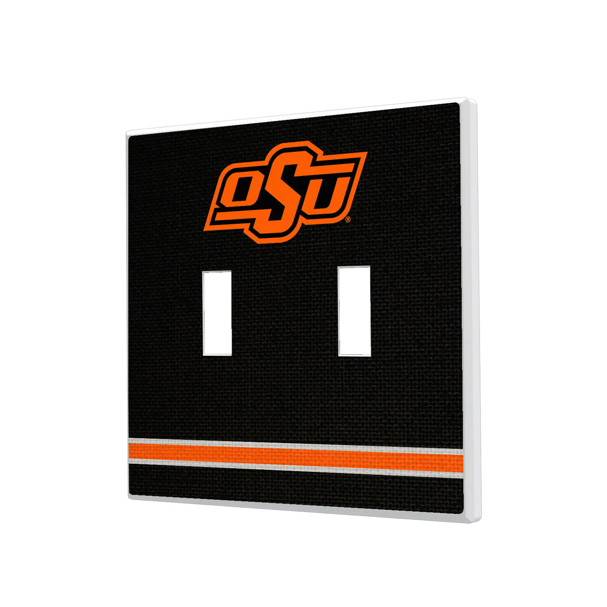 Oklahoma State University Cowboys Stripe Hidden-Screw Light Switch Plate#Style_Double Toggle