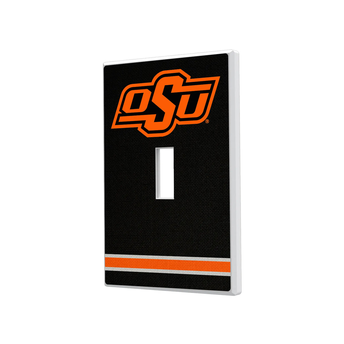 Oklahoma State University Cowboys Stripe Hidden-Screw Light Switch Plate#Style_Single Toggle