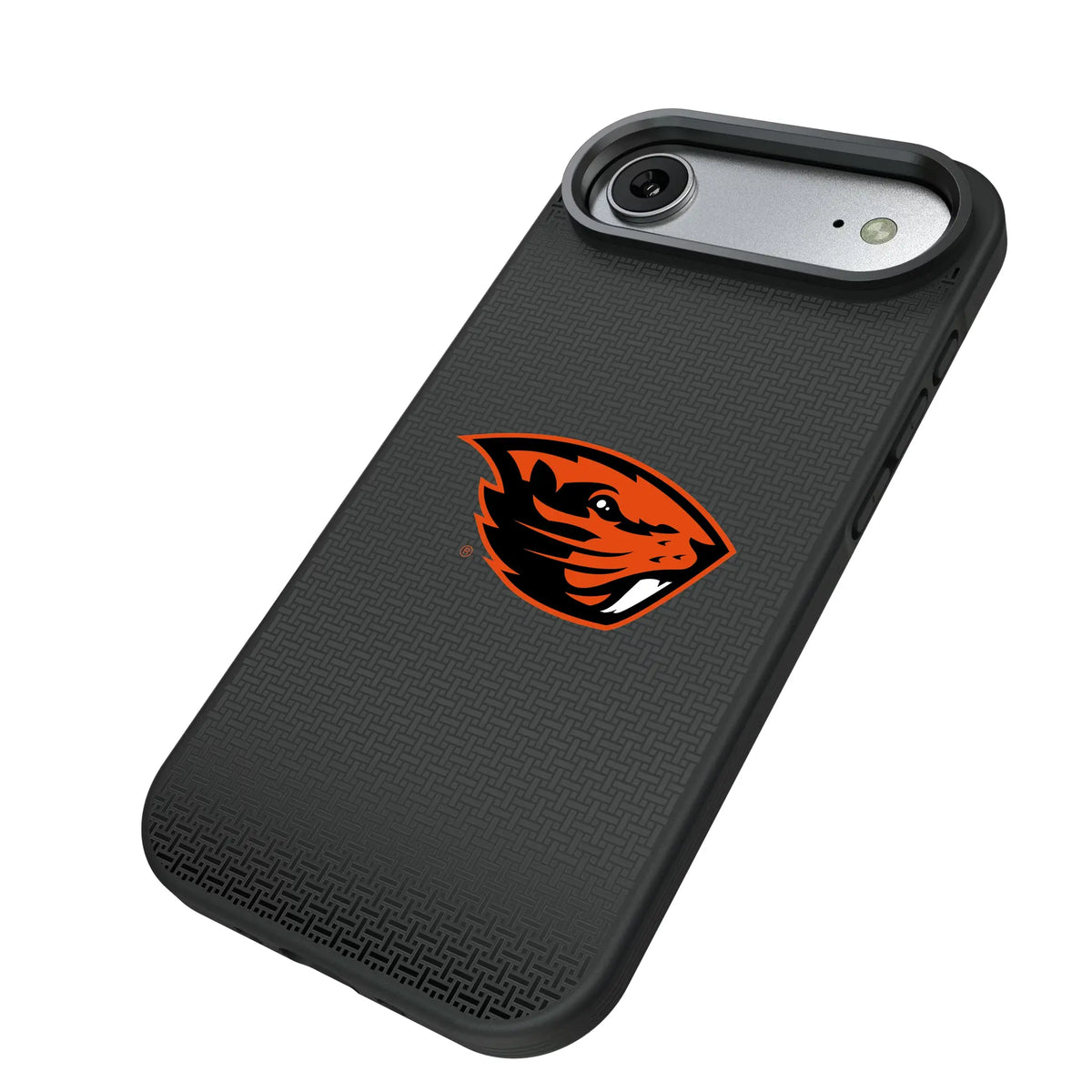 Oregon State University Beavers Linen iPhone Bump Phone Case for Apple iPhone - Isometric View#Device_iPhone Air