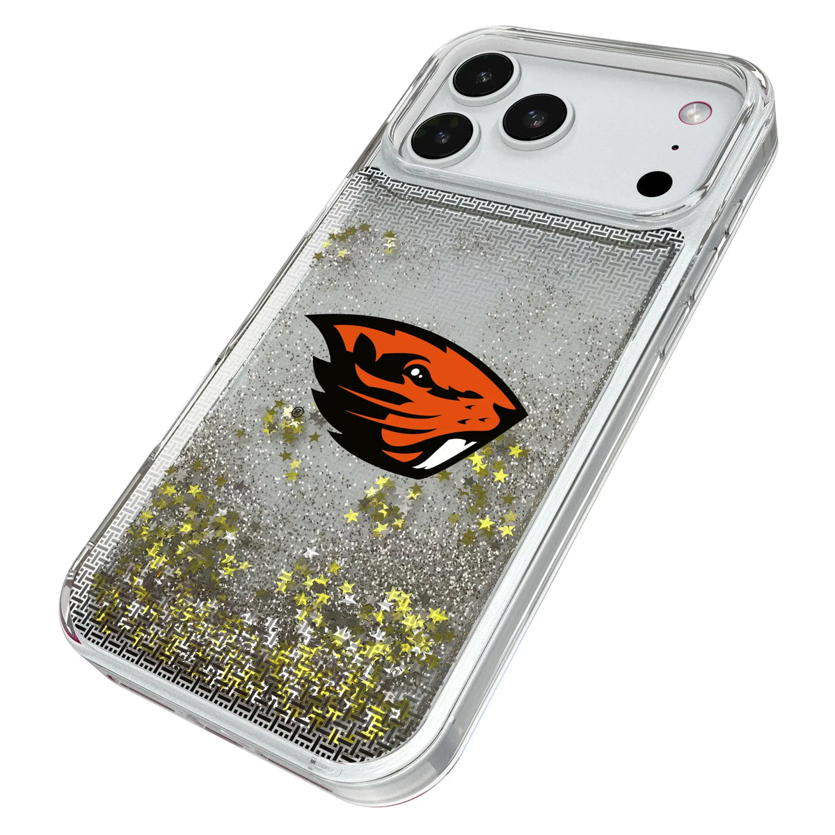 Oregon State University Beavers Linen iPhone Glitter Phone Case for Apple iPhone - Isometric View#Device_iPhone 18 Pro Max